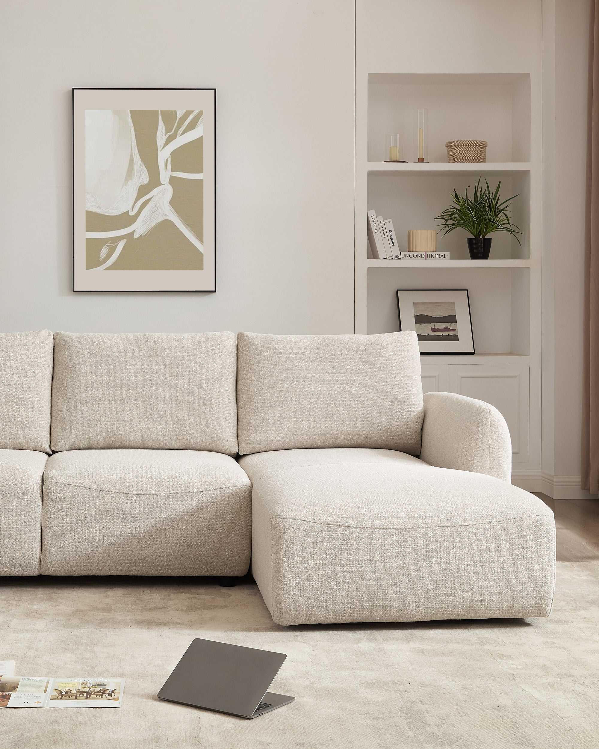 TALLES chaise longue sofa bed with storage