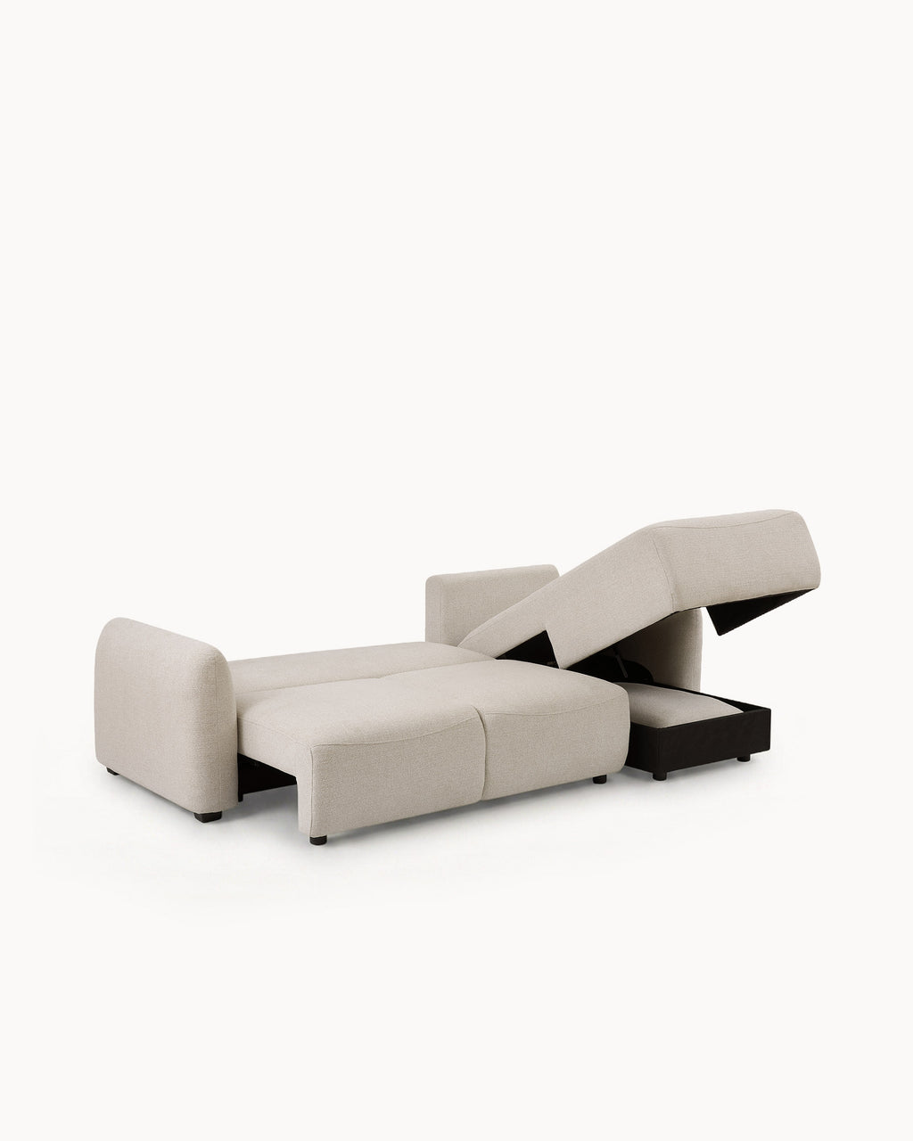 TALLES chaise longue sofa bed with storage