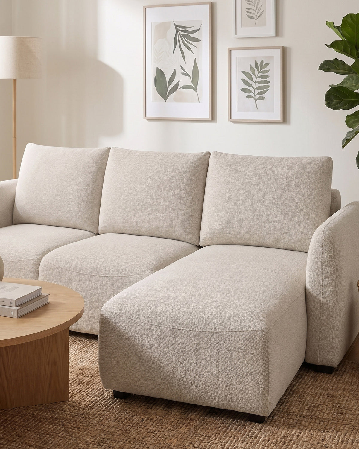 Sofá chaise longue TALLES com cama e baú