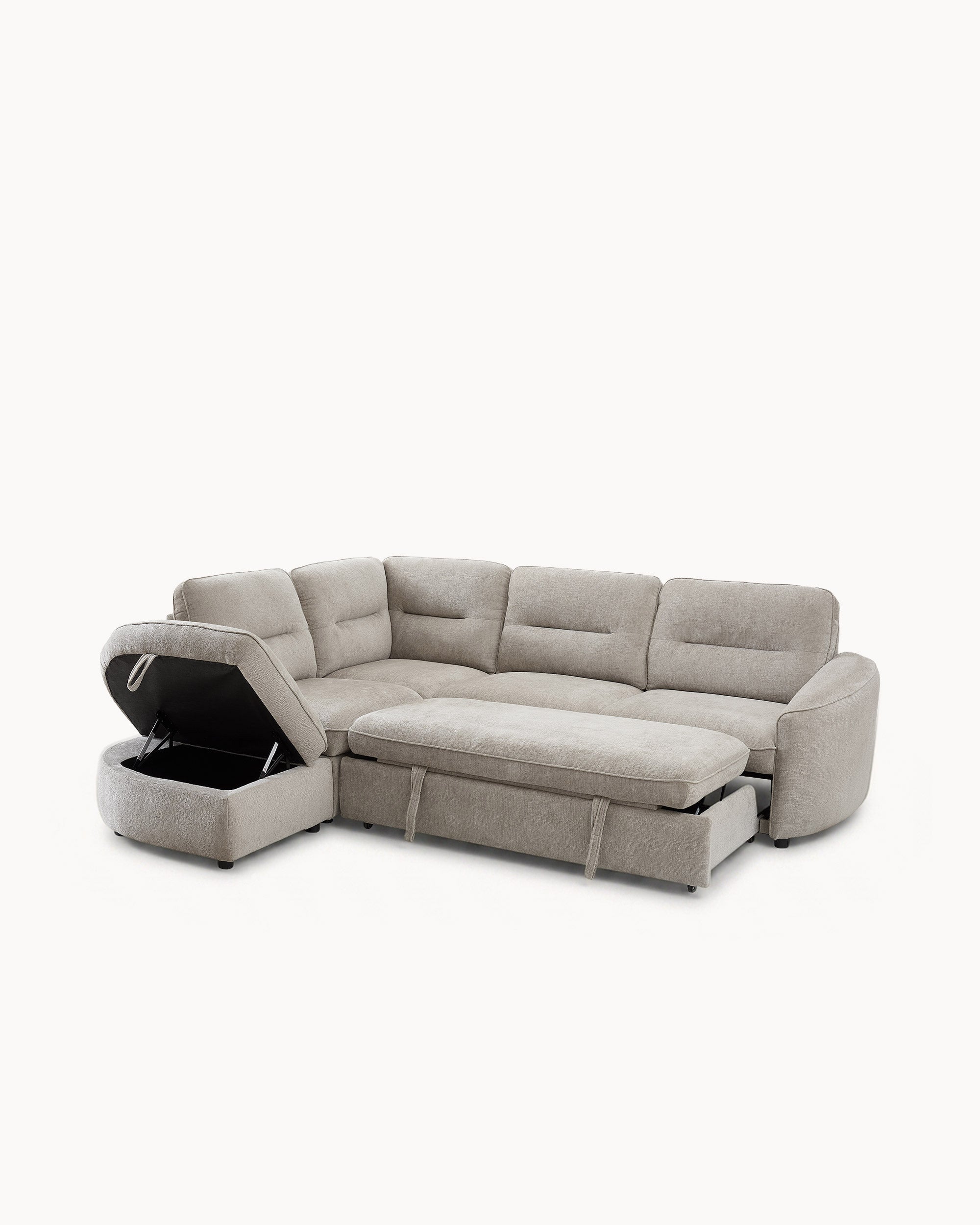 Sofá rinconero VIANA con cama y arcón
