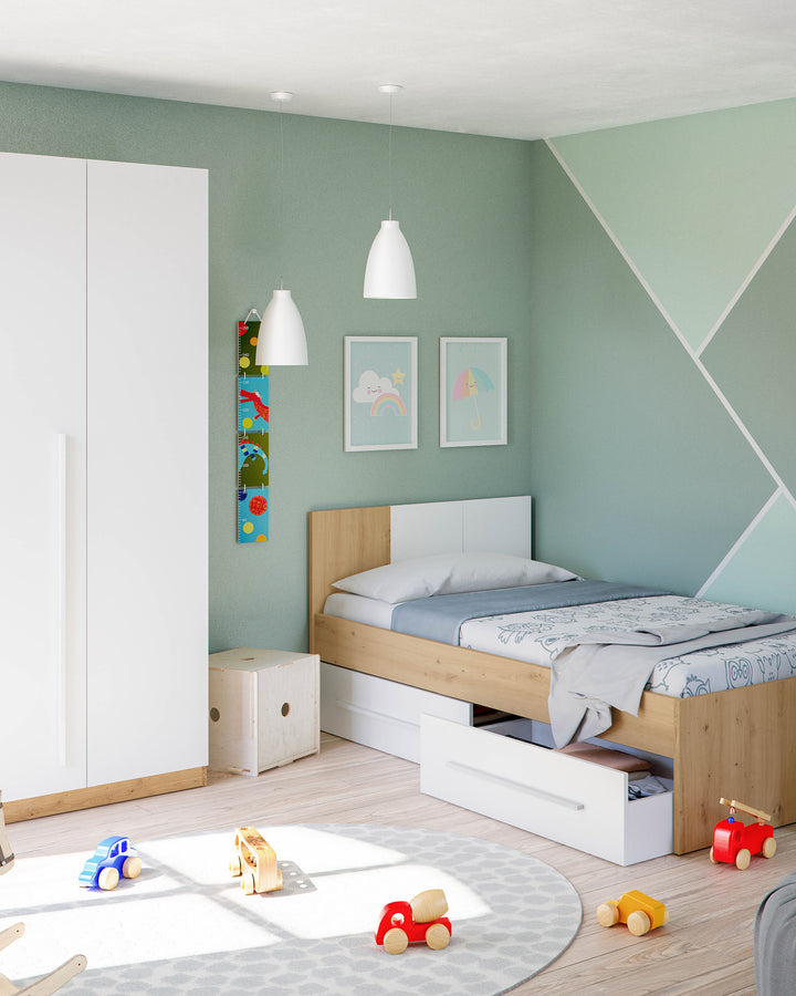 Cama individual NOA con cajones
