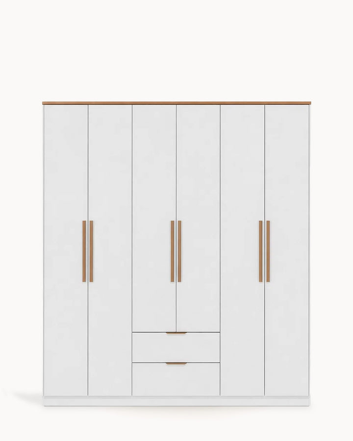 Roupeiro ALENA com 6 portas e 2 gavetas