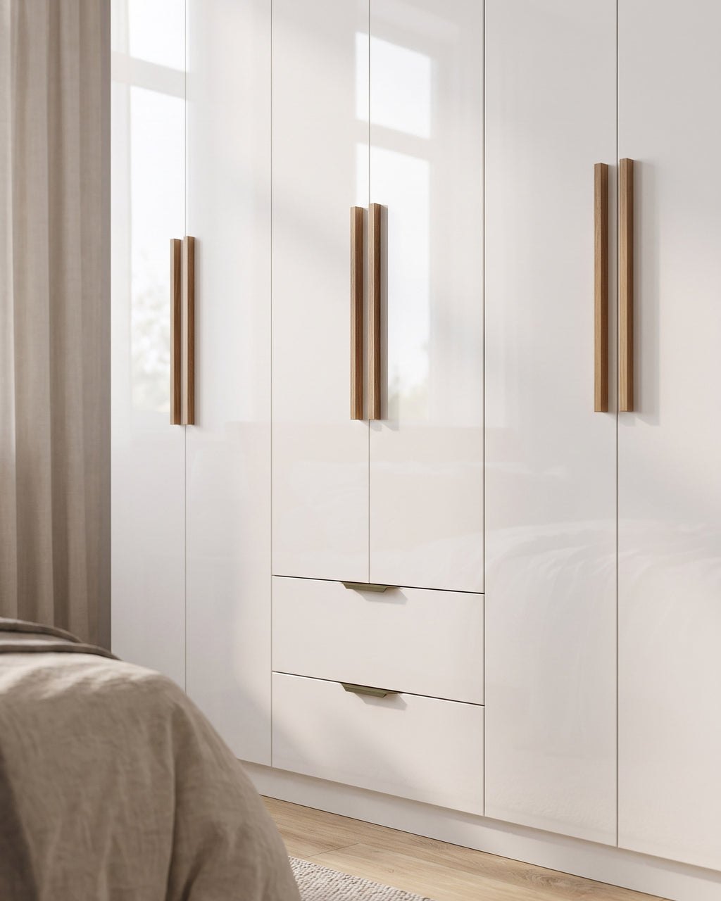 ALENA Wardrobe with 6 doors and 2 drawers