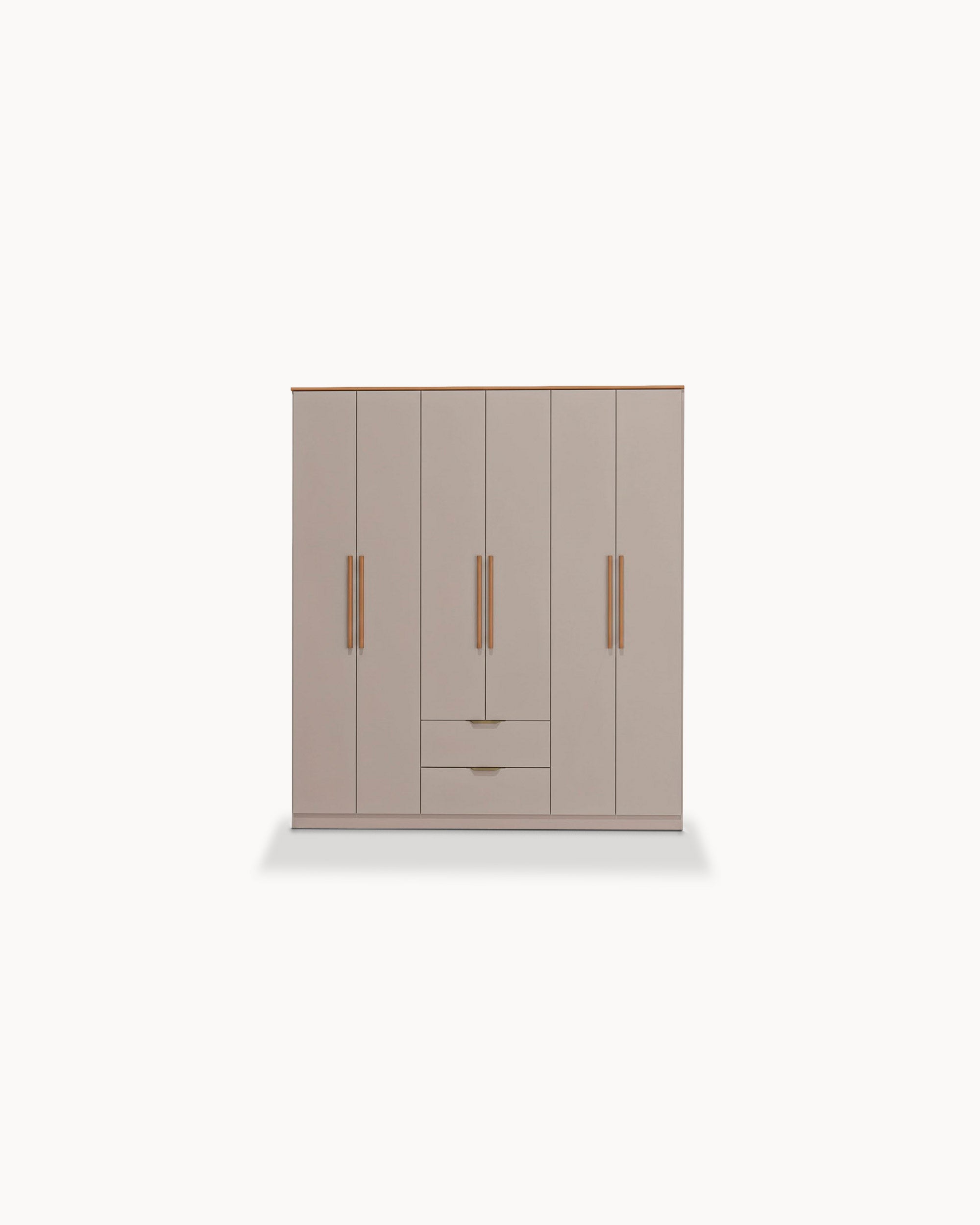 ALENA Wardrobe with 6 doors and 2 drawers