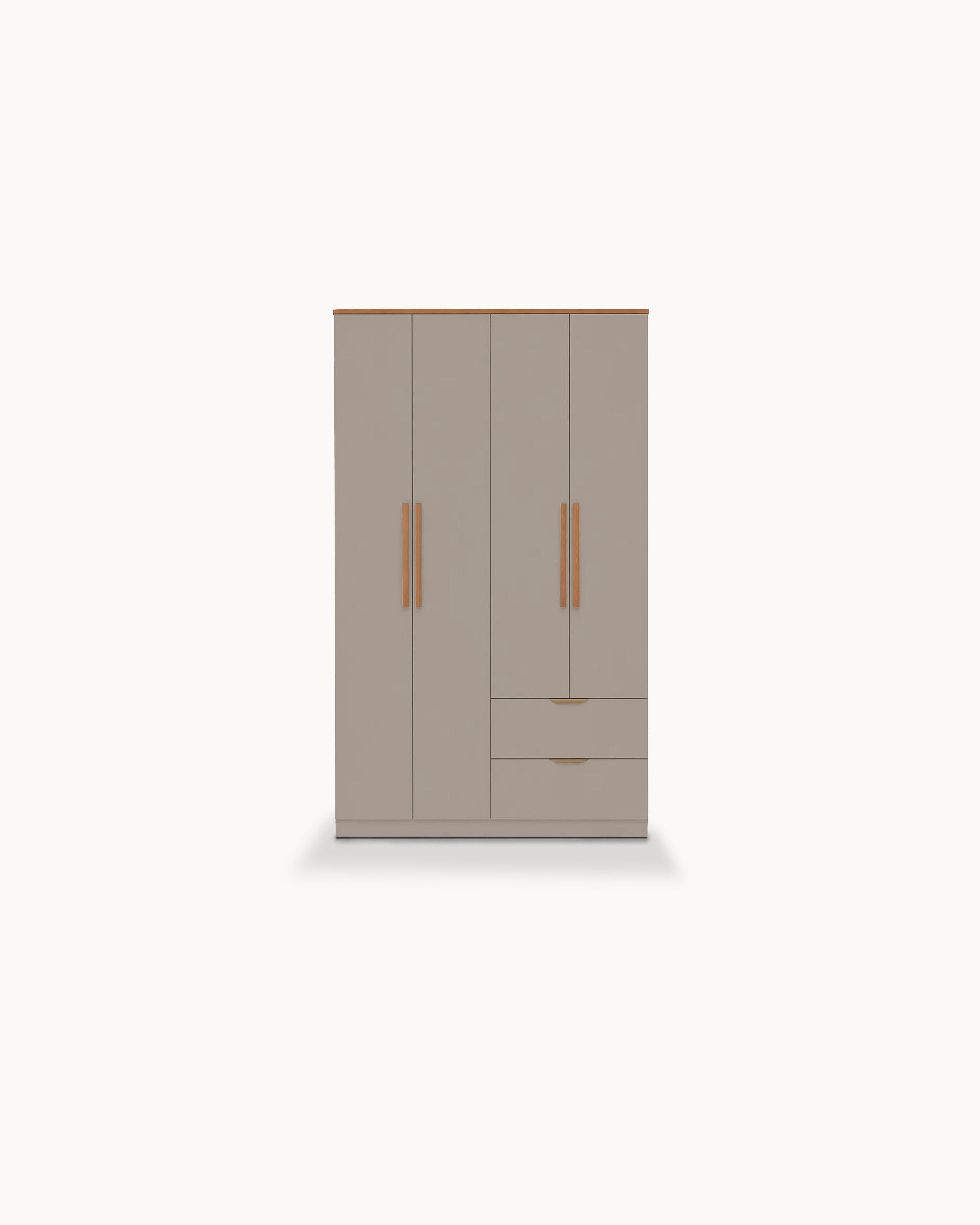 ALENA Wardrobe with 4 doors and 2 drawers