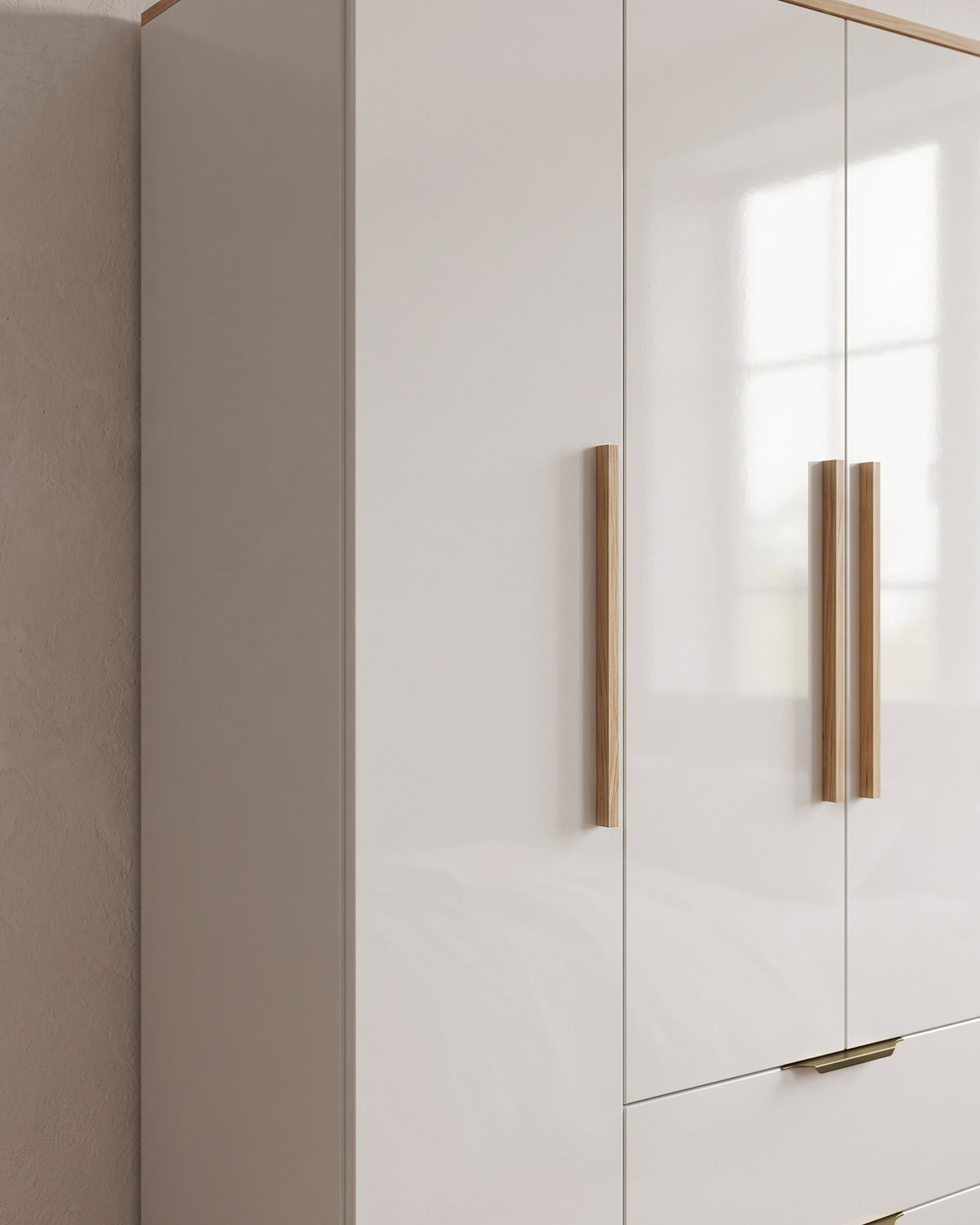 ALENA wardrobe with 3 doors and 2 drawers