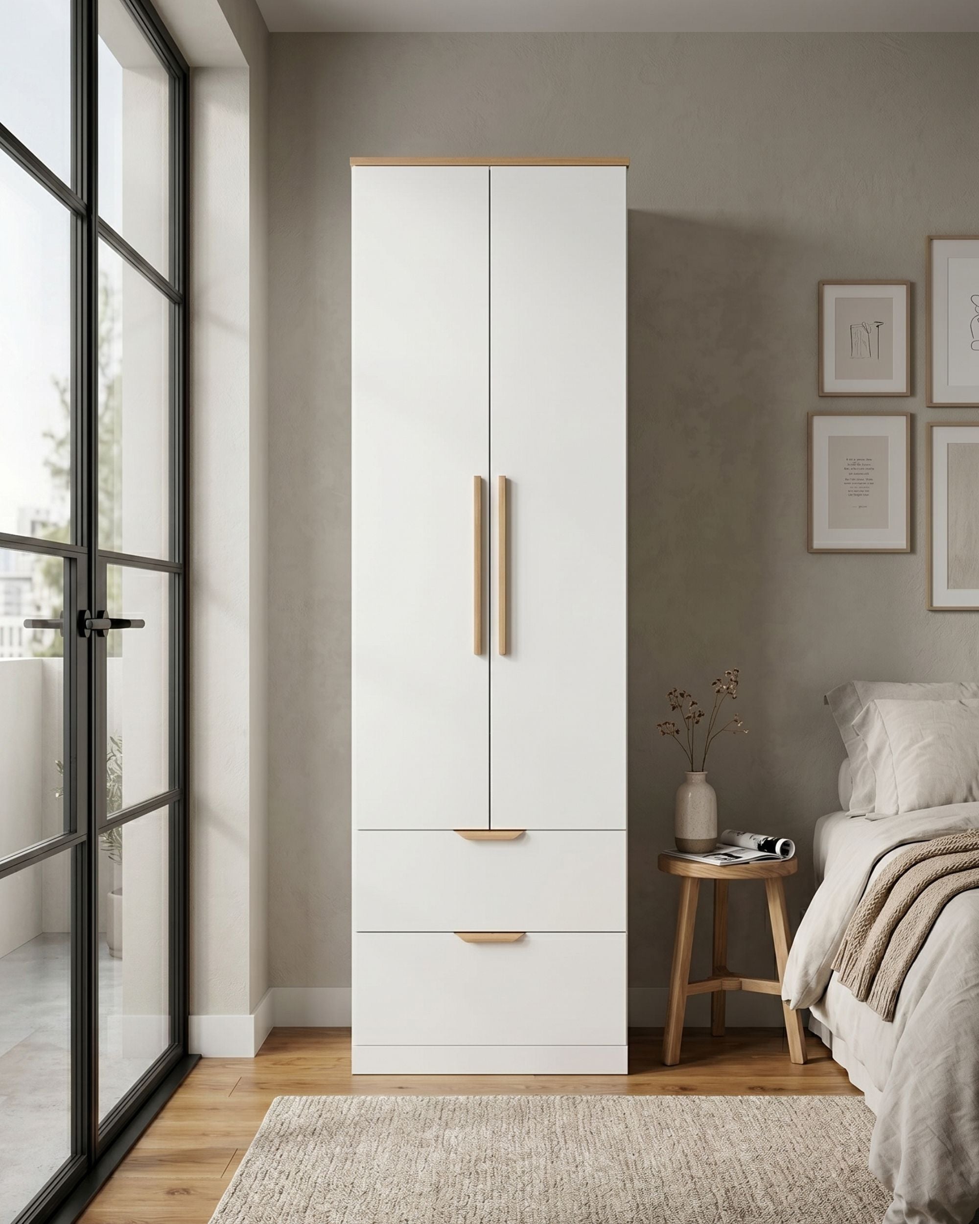 Armario ALENA con 2 puertas y 2 cajones