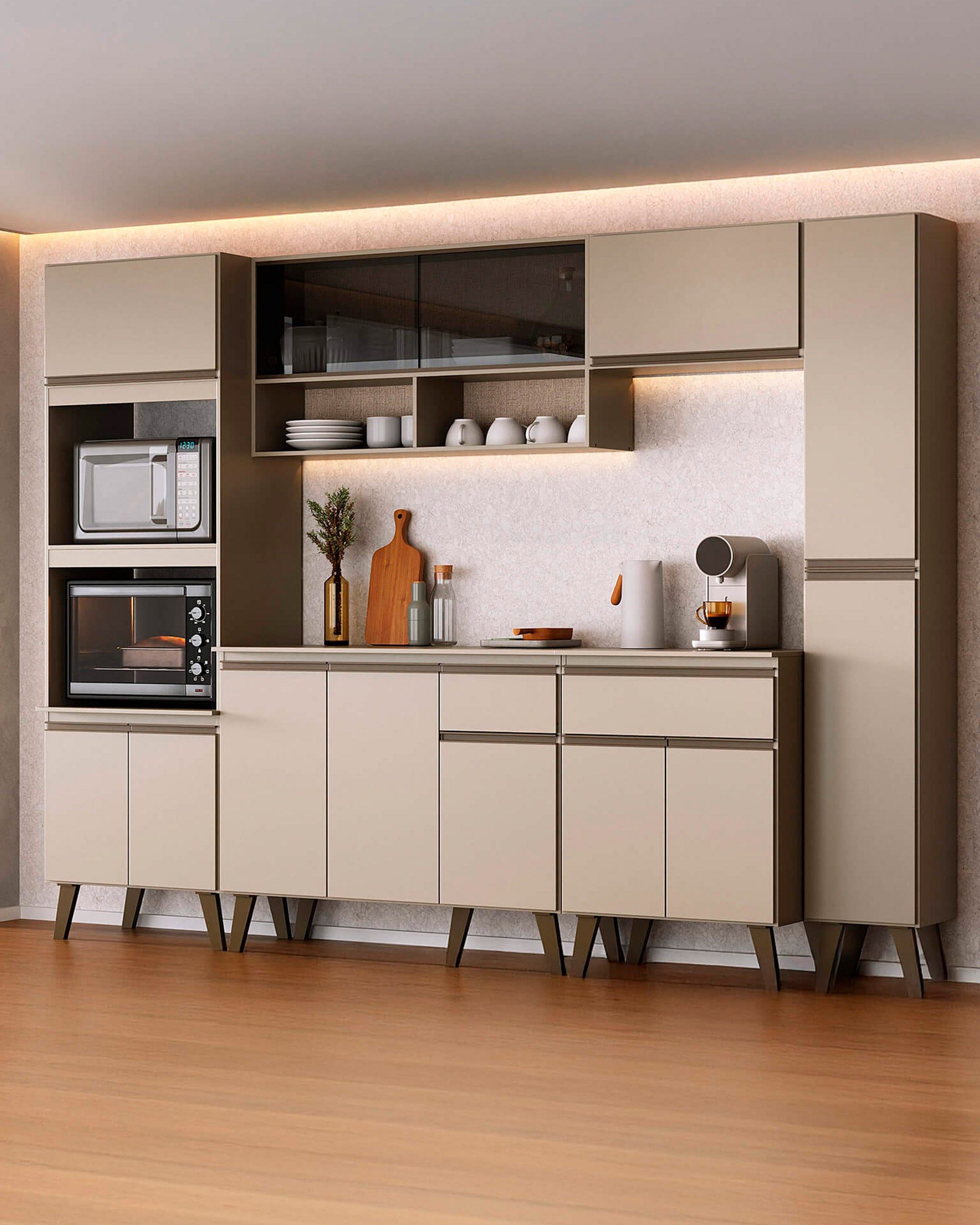 KENAN Kitchen Counter with 2 Doors and 1 Drawer
