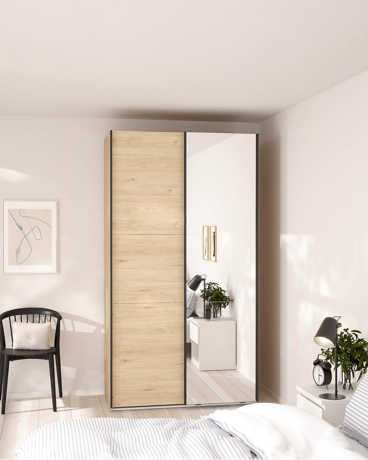 Roupeiro COMO com 2 portas, espelho e cómoda integrada