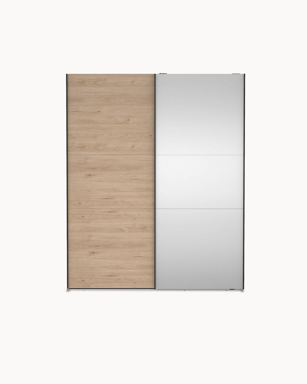 Wardrobe COMO with 2 doors, mirror, and integrated chest of drawers