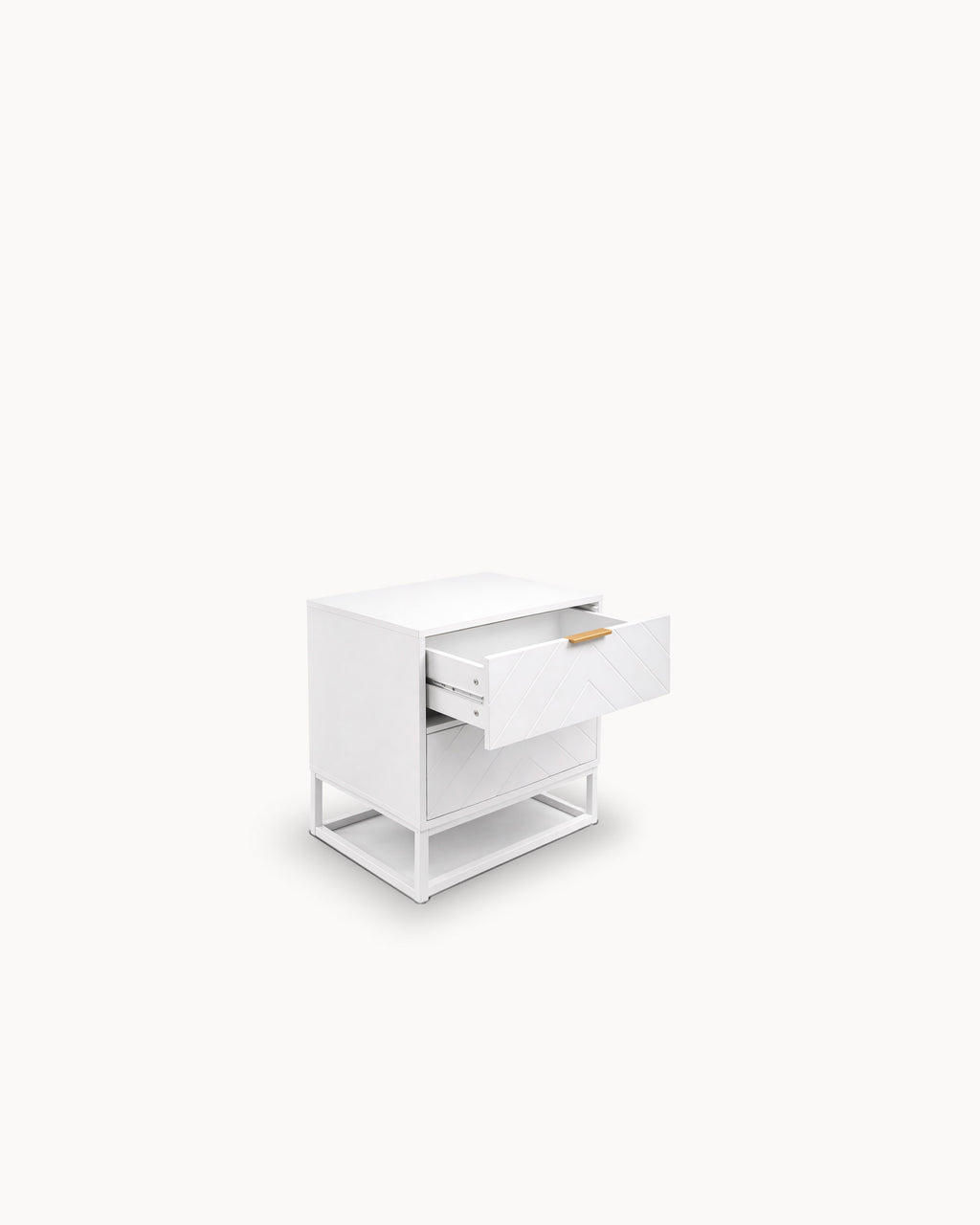 PASSY bedside table with 2 drawers