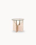 Mesa auxiliar redonda PIETRA de cristal