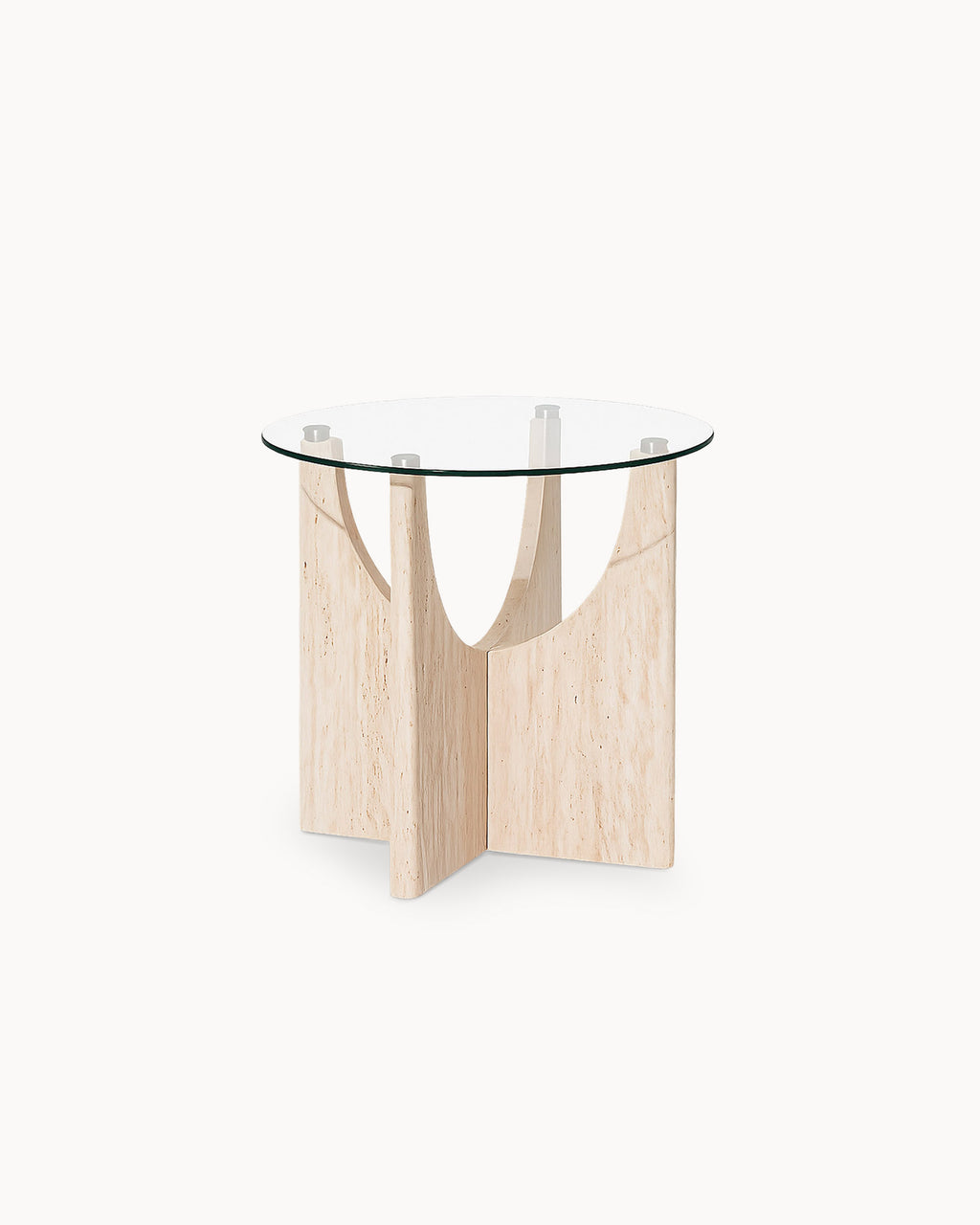 PIETRA round glass side table