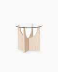 PIETRA round glass side table