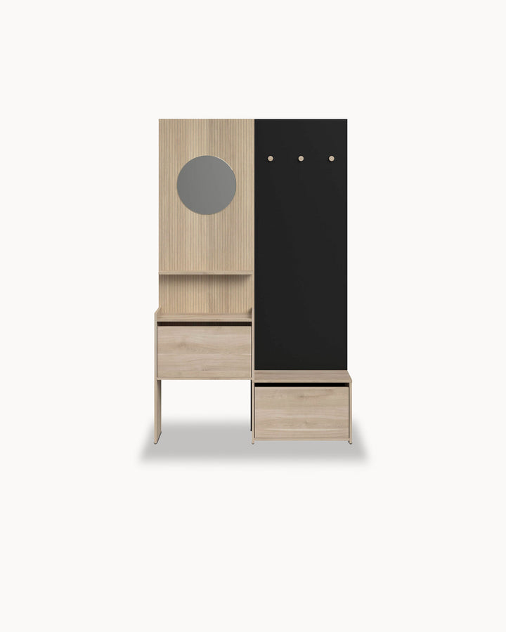 Mueble de entrada ELMO con 2 puertas y ancho ajustable