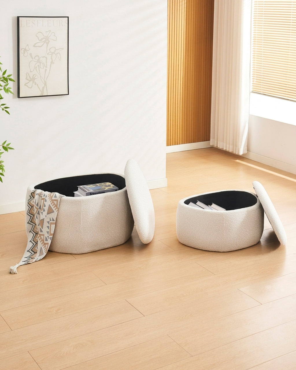 Set of 2 DELLA storage benches