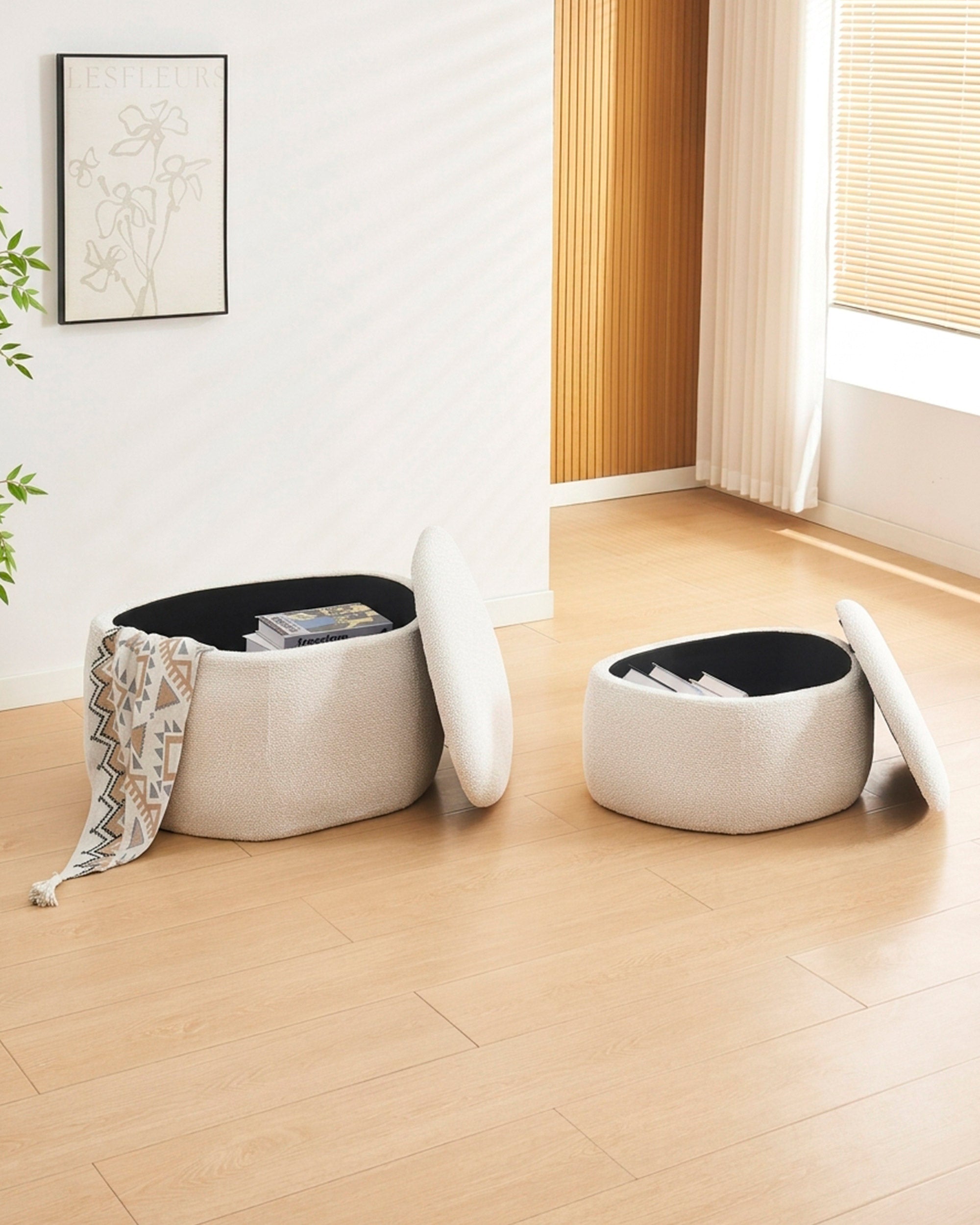 Set of 2 DELLA storage benches
