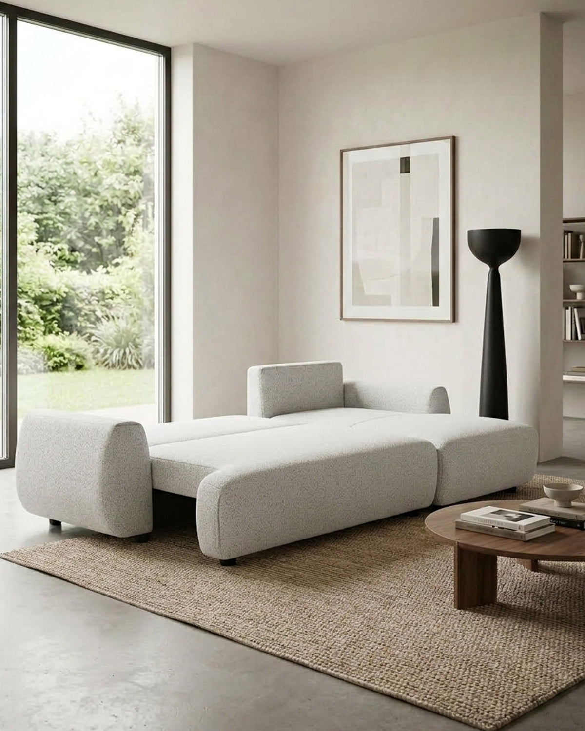 Sofá chaise longue MONET com cama e baú