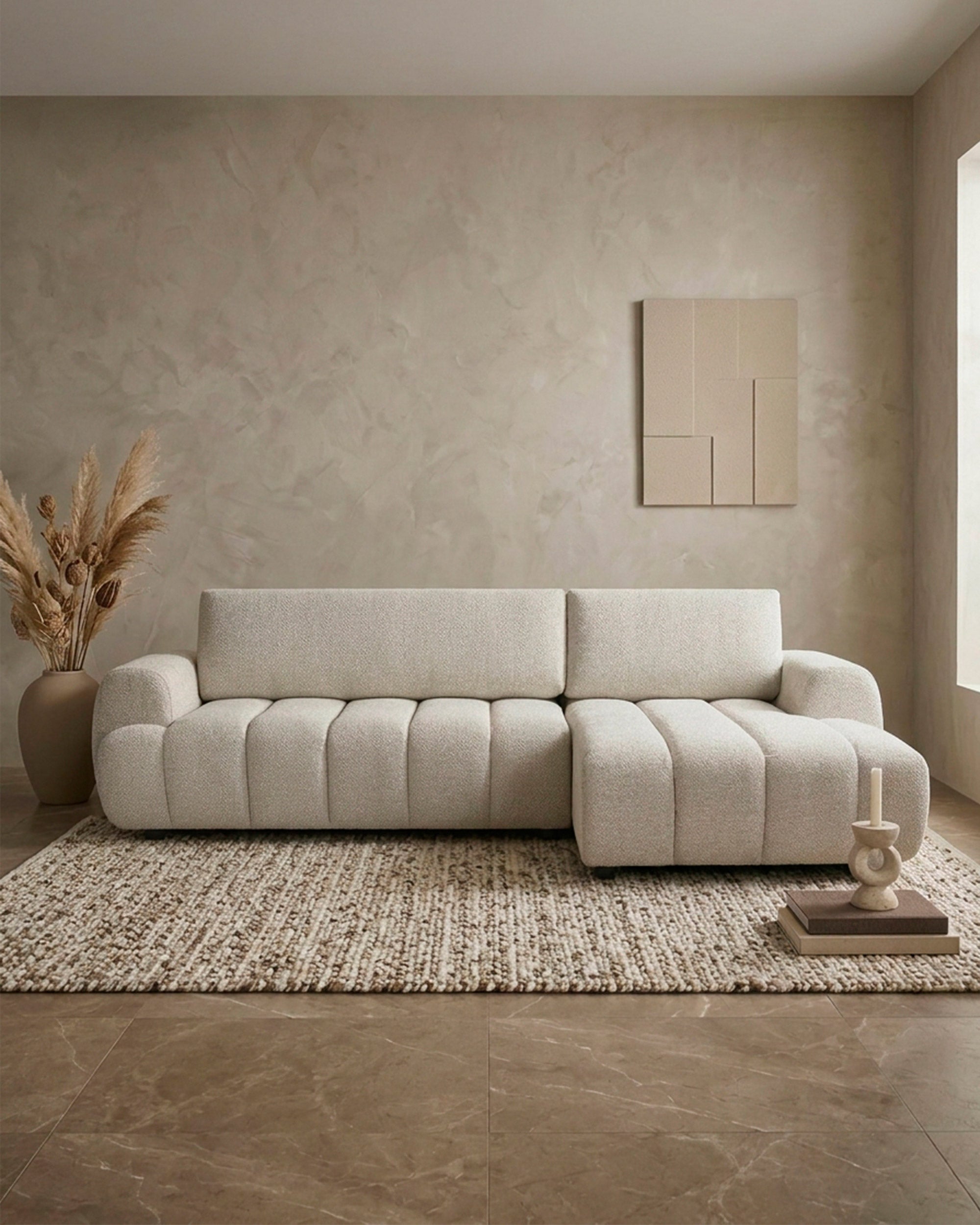 IMPRESSION chaise longue sofa with bed and storage chest