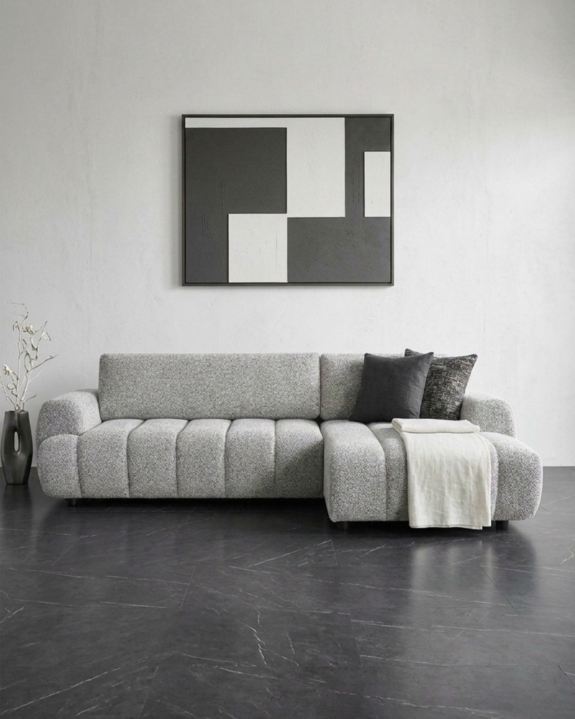 IMPRESSION chaise longue sofa with bed and storage chest