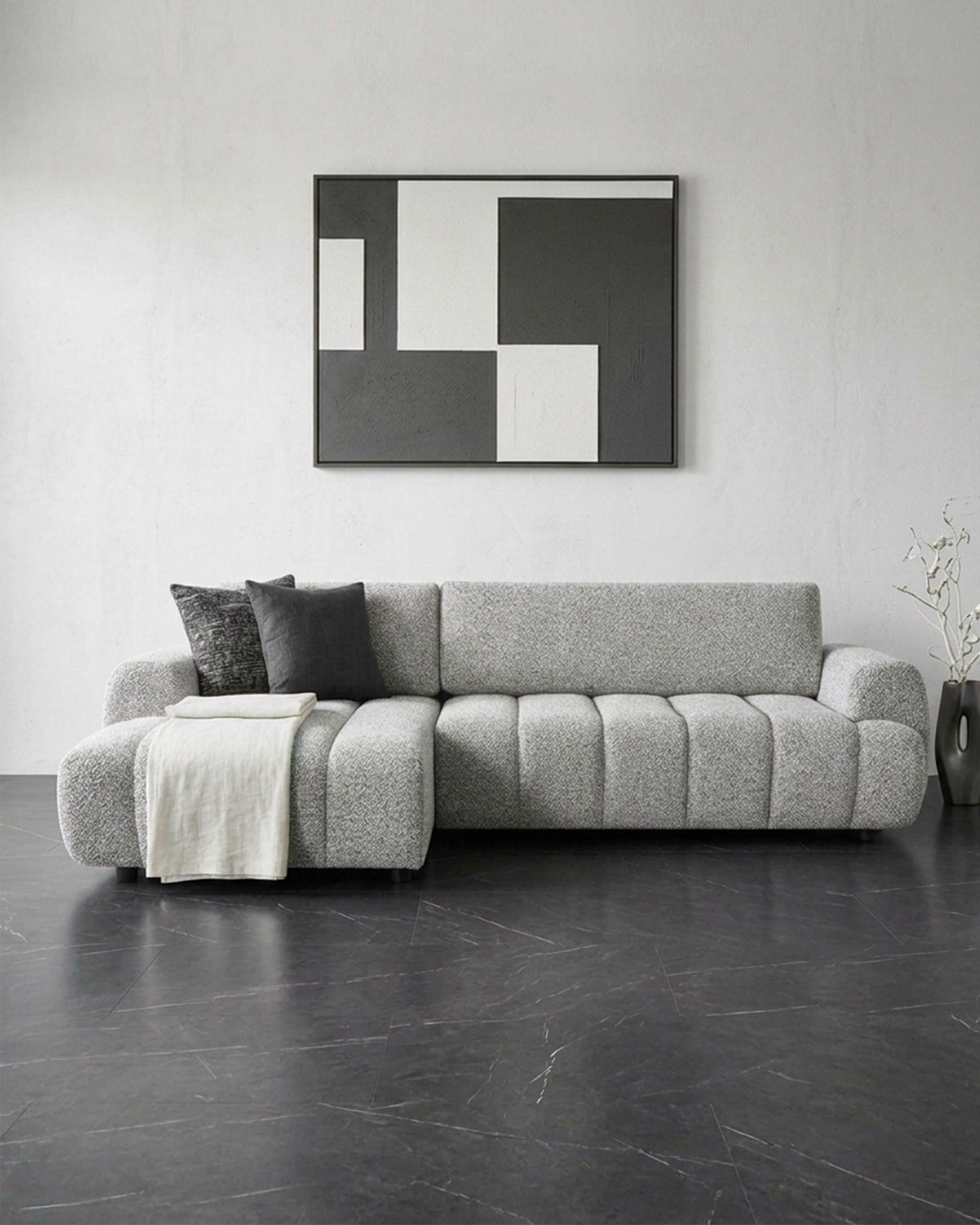 IMPRESSION chaise longue sofa with bed and storage chest