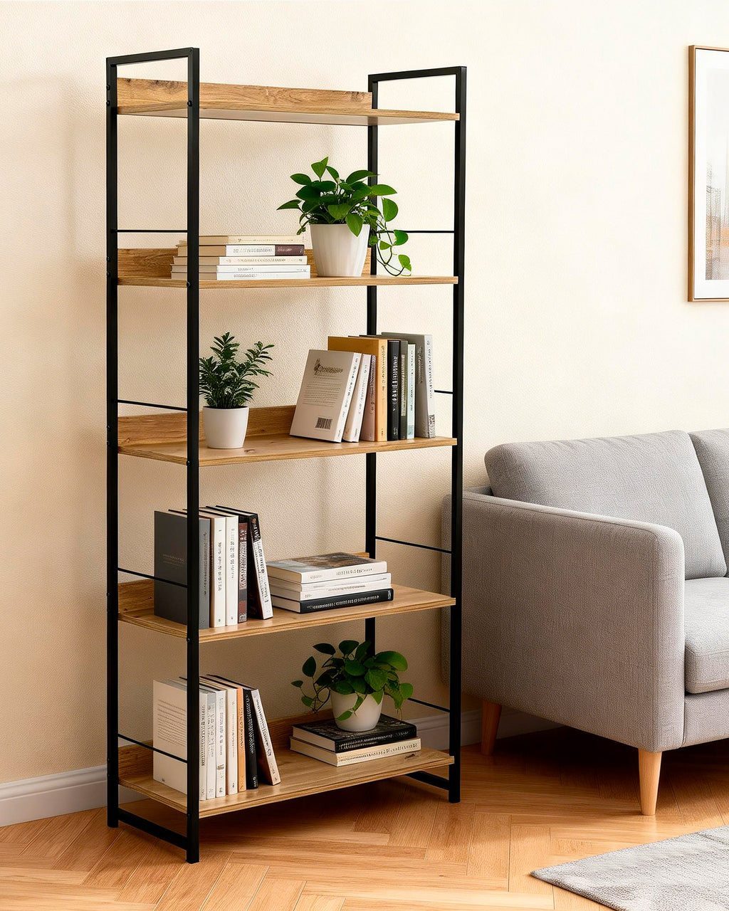 ZEKE Bookcase with 5 shelves