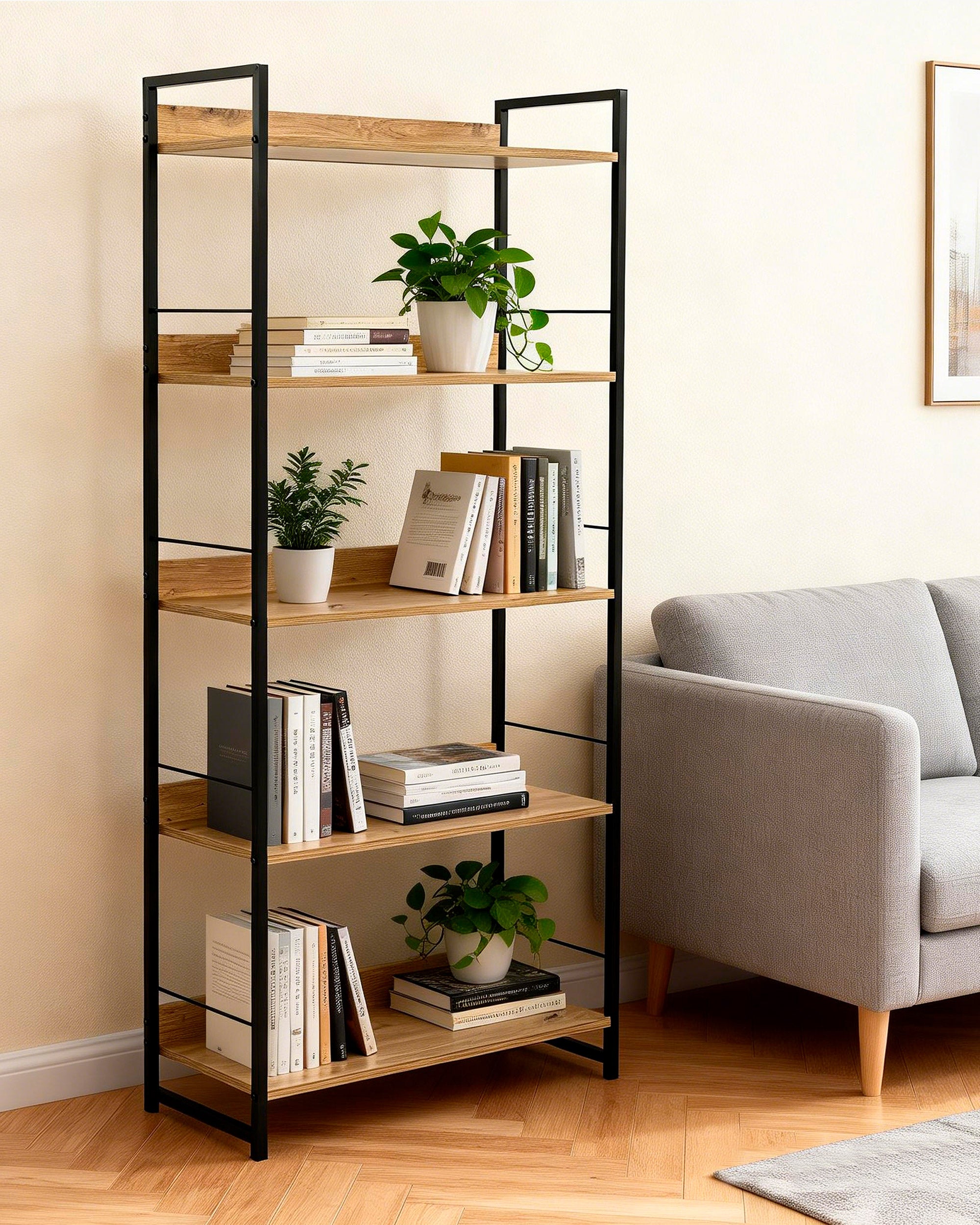 ZEKE Bookcase with 5 shelves
