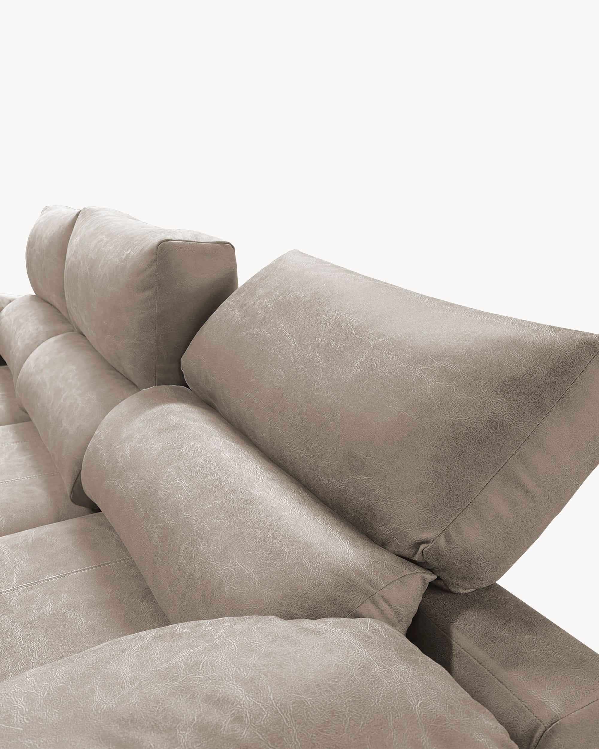 Sofá chaise longue MALIBU com 2 assentos deslizantes
