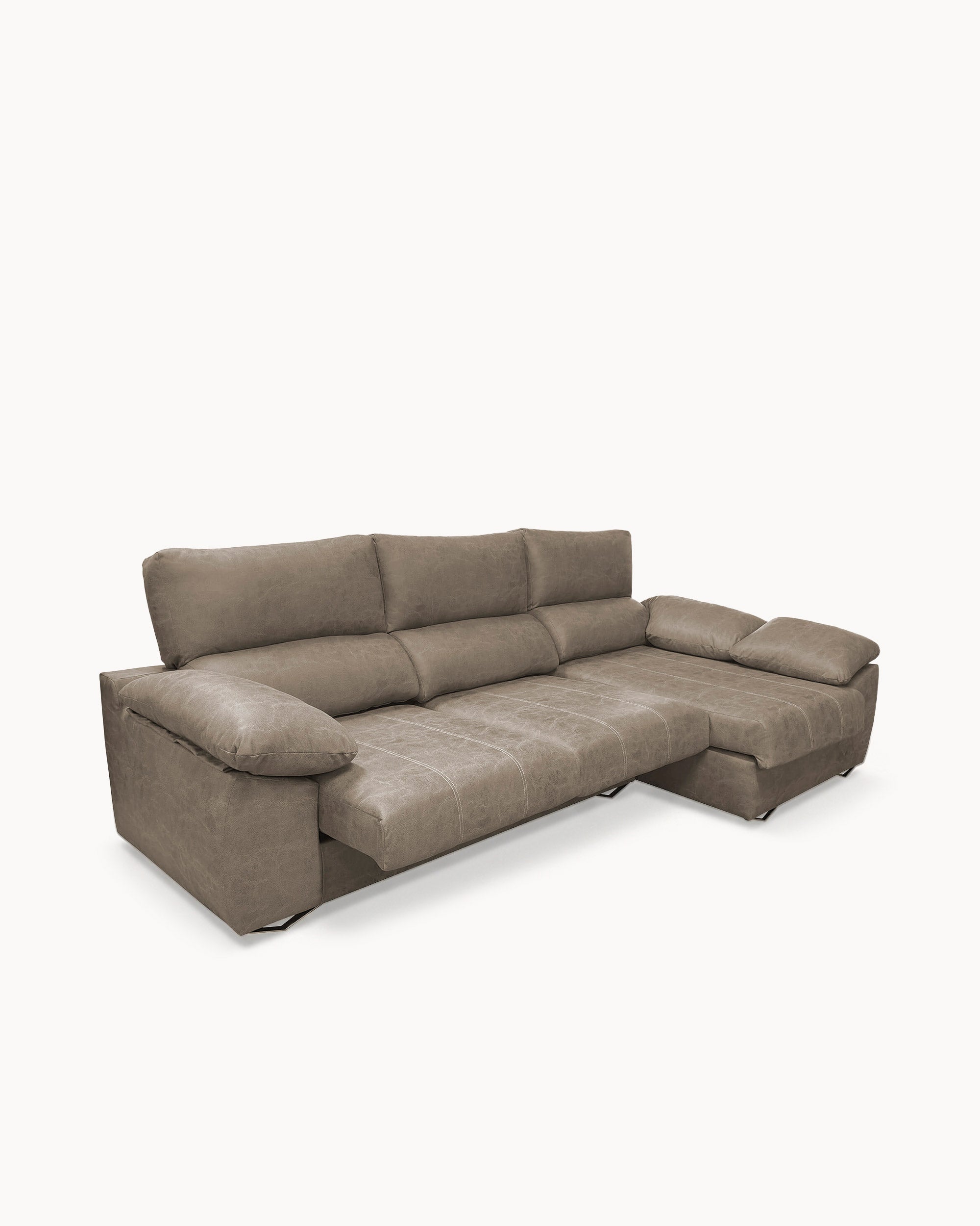 Sofá chaise longue MALIBU com 2 assentos deslizantes