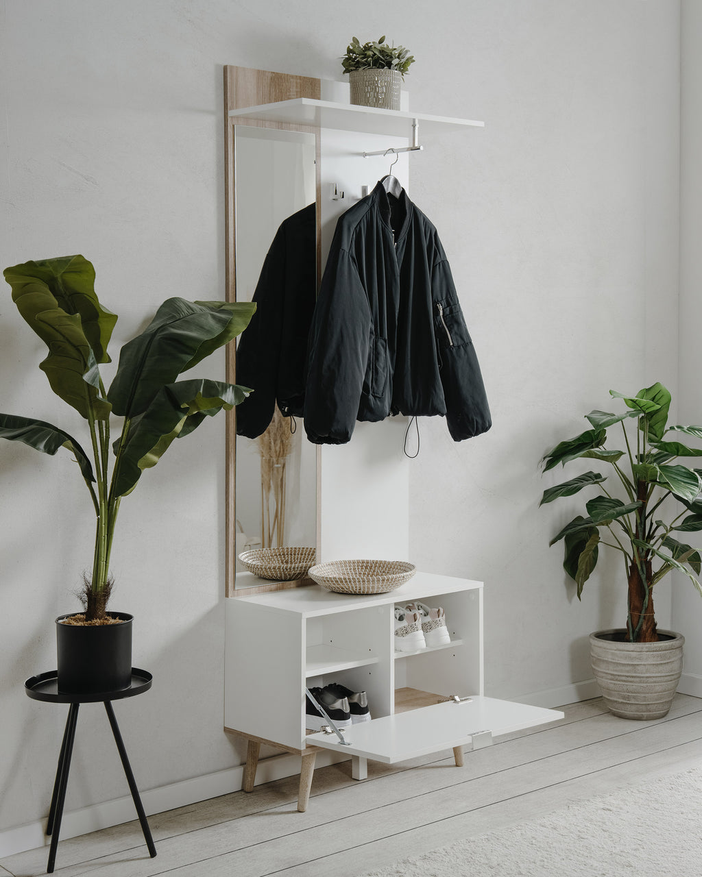 GOTEBORG entrance hall furniture with mirror and coat rack