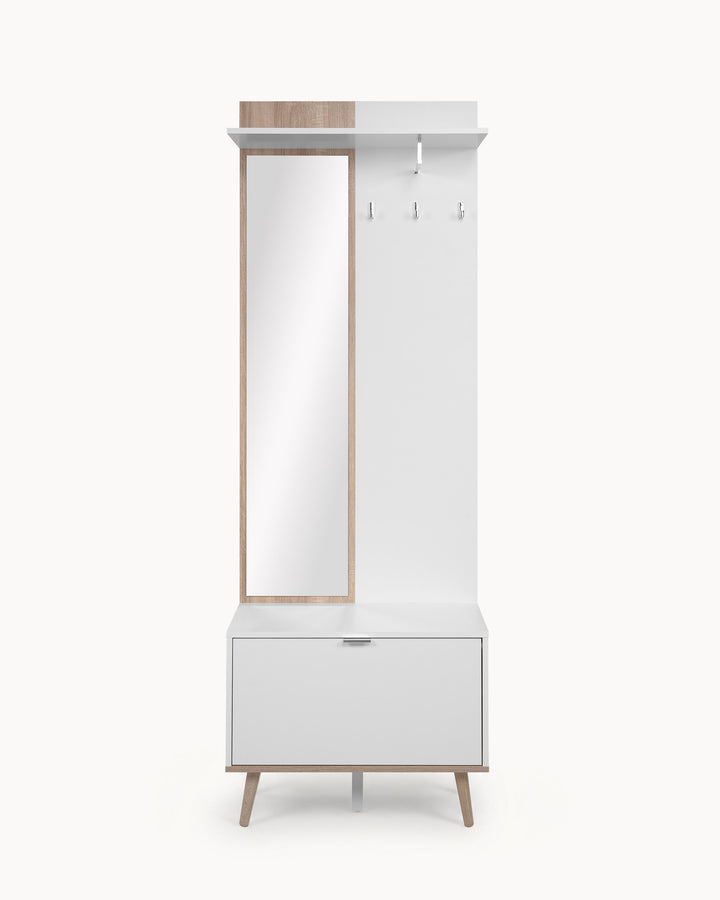 GOTEBORG entrance hall furniture with mirror and coat rack