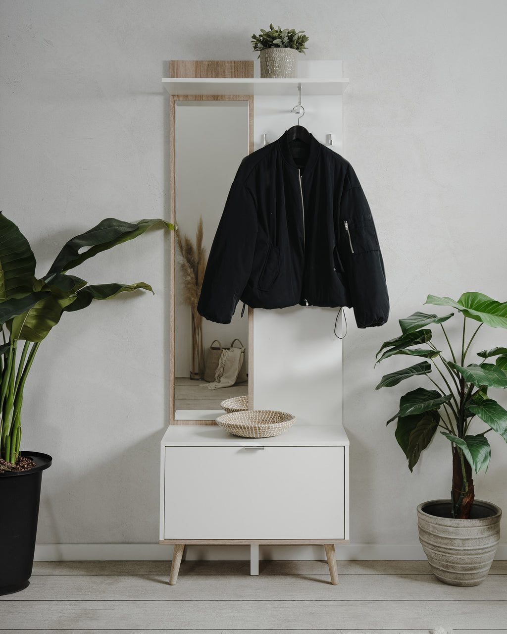 GOTEBORG entrance hall furniture with mirror and coat rack