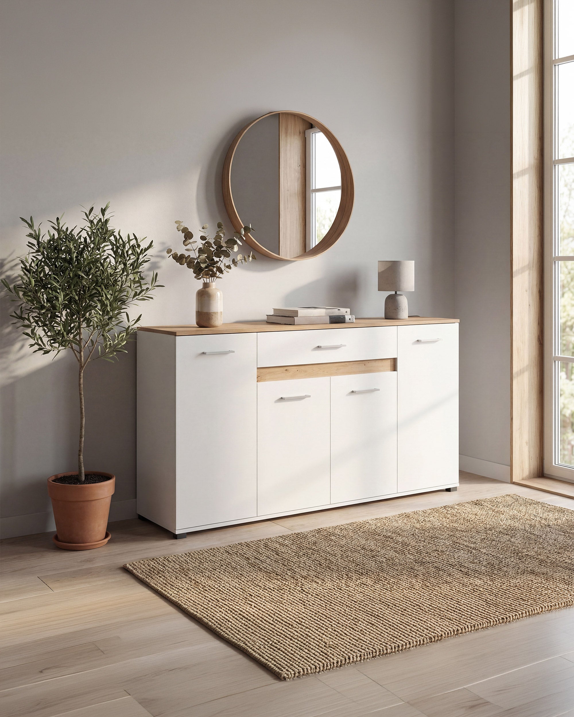 VOLOS sideboard with 4 doors and 1 drawer