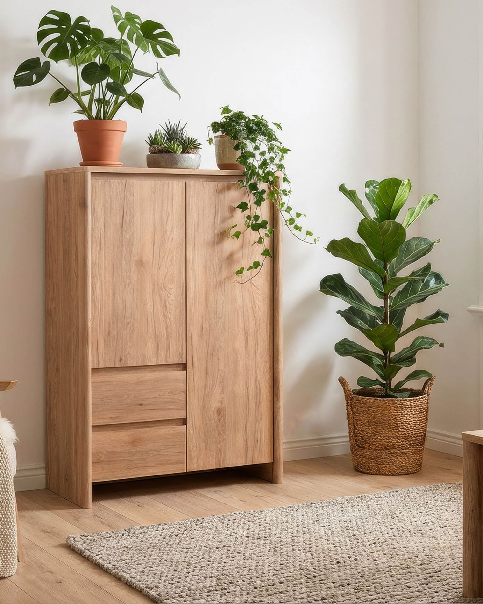 GENF Tall Sideboard with 2 Doors and 2 Drawers