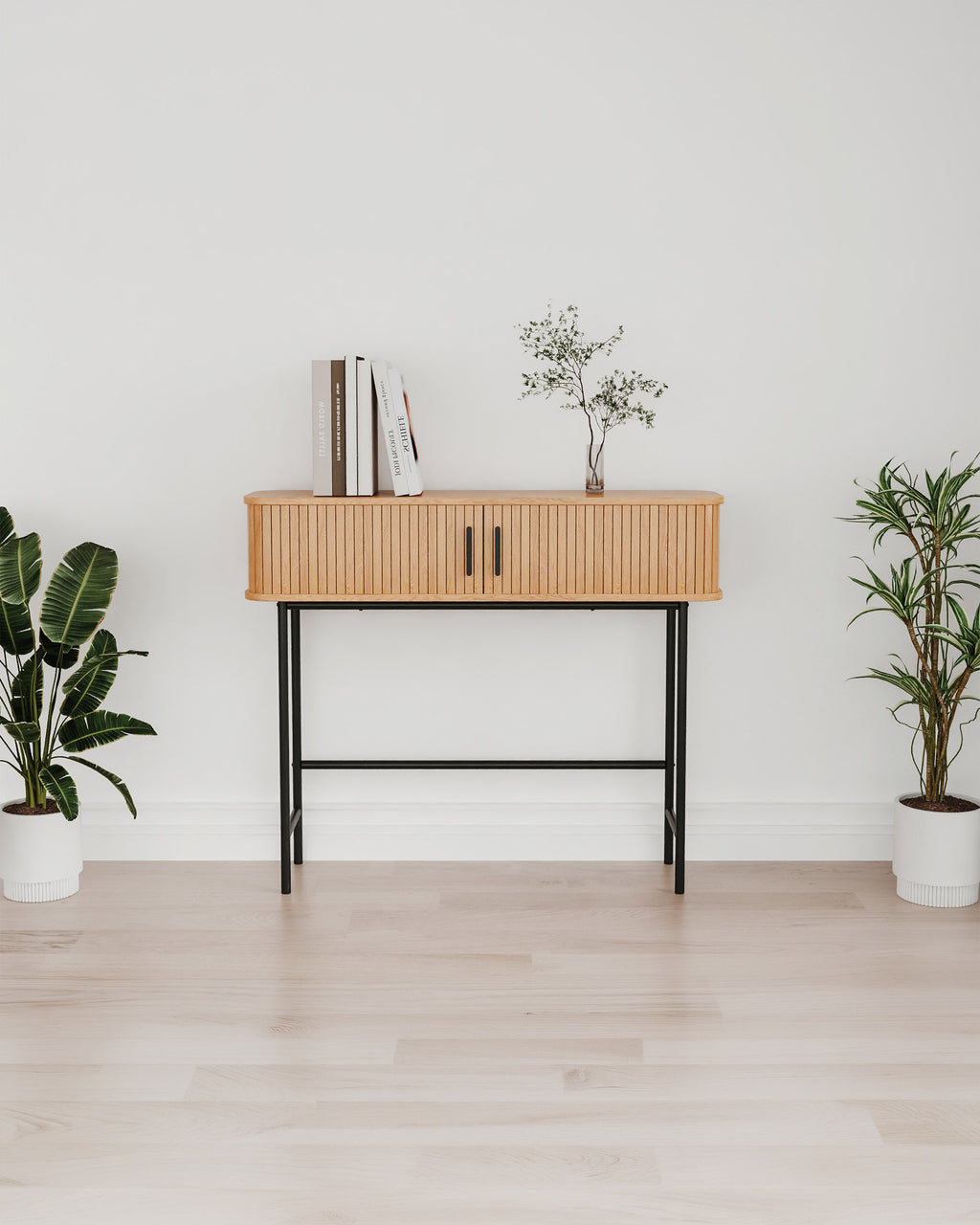 KAJSA Console Table with 2 Sliding Doors