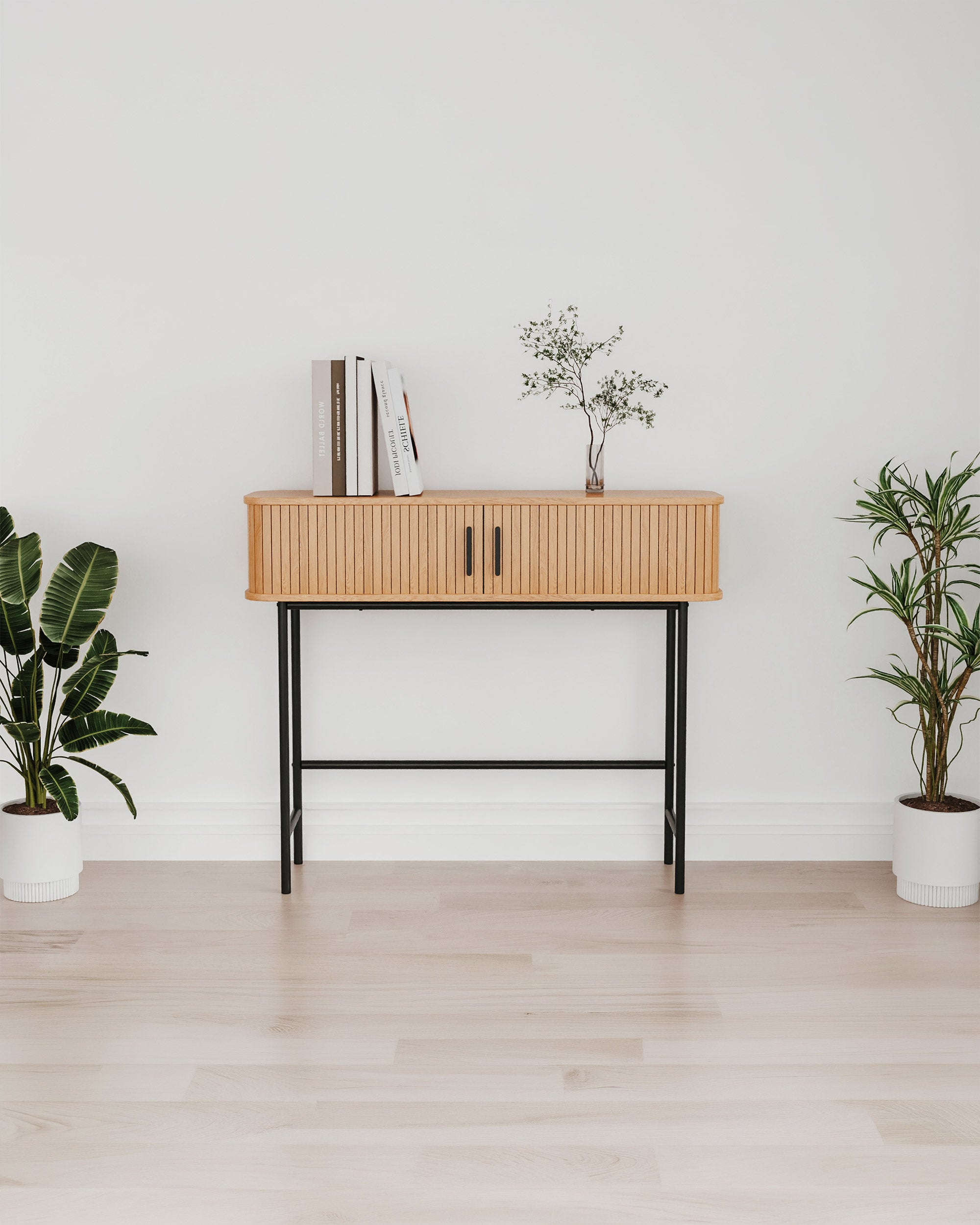 KAJSA Console Table with 2 Sliding Doors