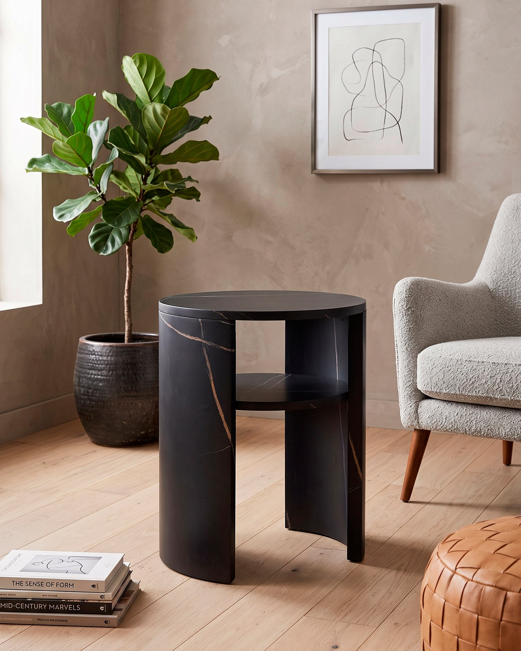 GAYA side table with 1 shelf