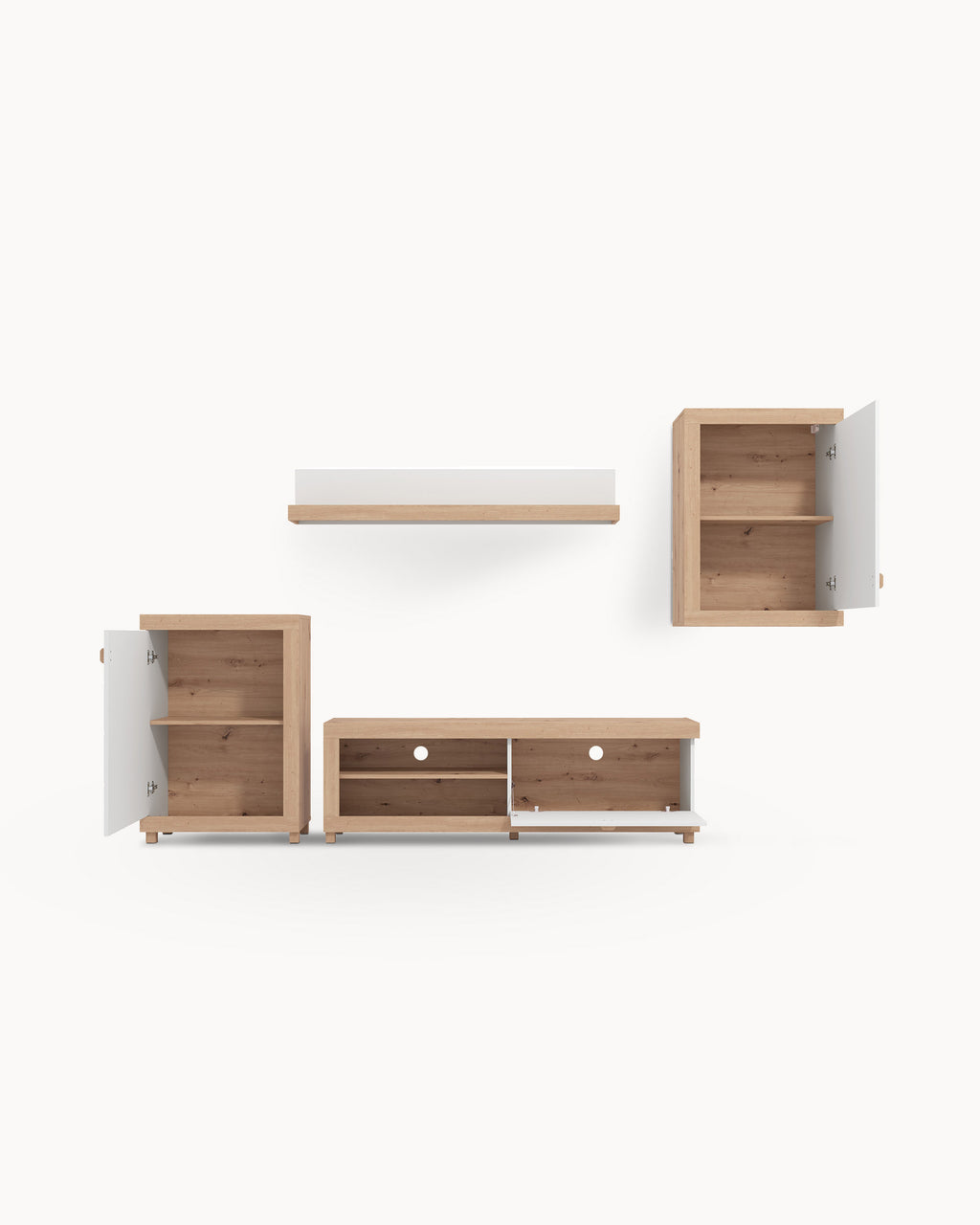 Mueble de TV HASTINGS con 4 elementos