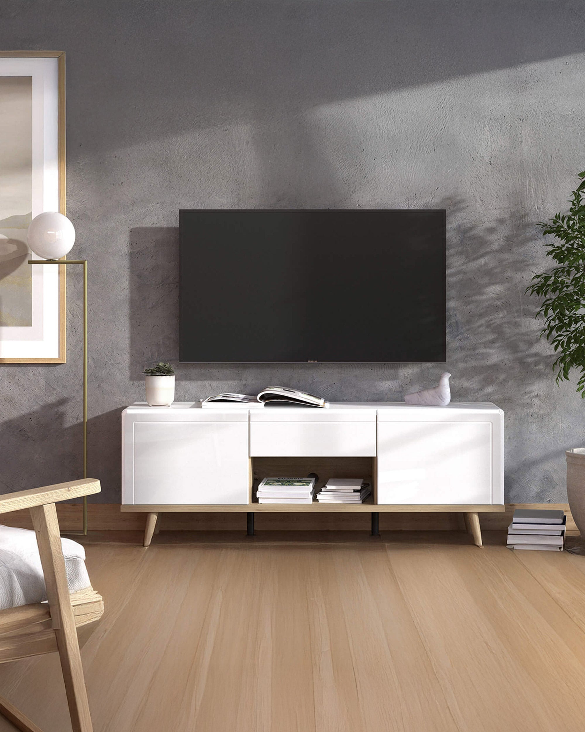 CAMPLI TV Unit with 2 doors and 1 drawer