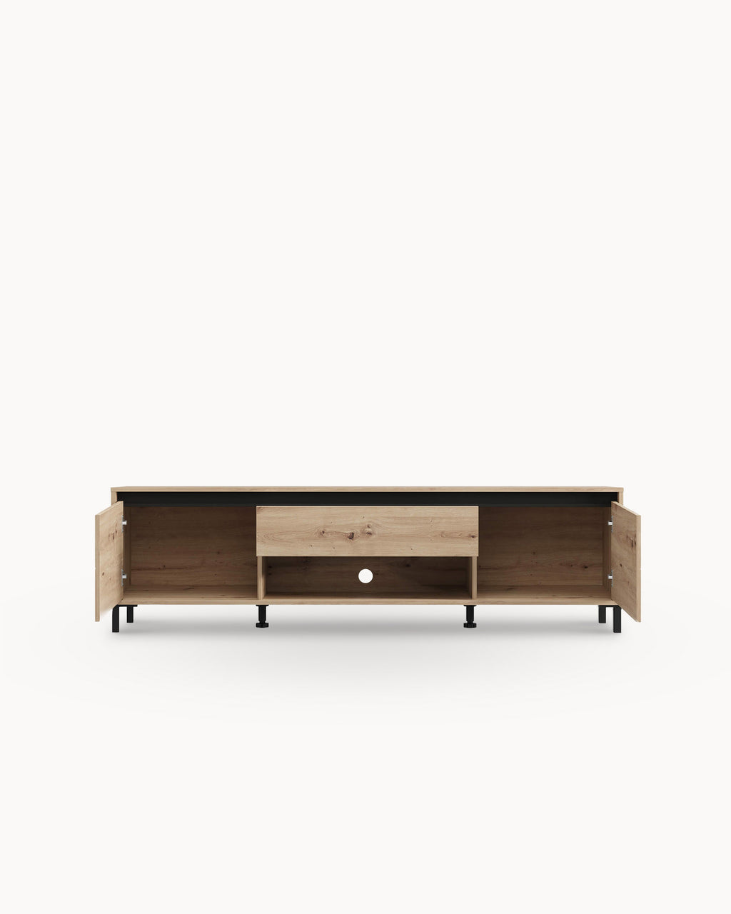 Mueble TV MARRÓN con 2 puertas y 1 cajón
