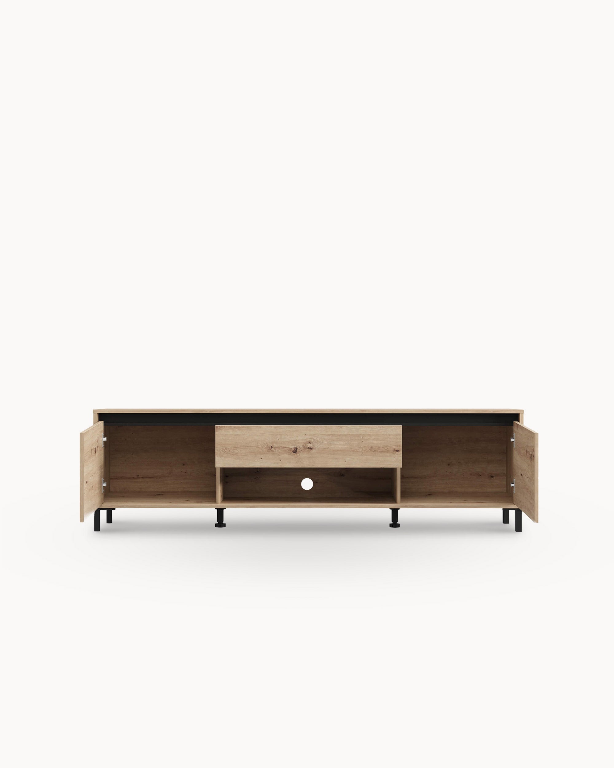 BROWN TV cabinet with 2 doors and 1 drawer