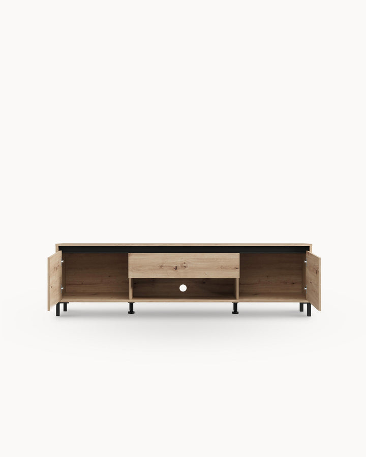 Mueble TV MARRÓN con 2 puertas y 1 cajón