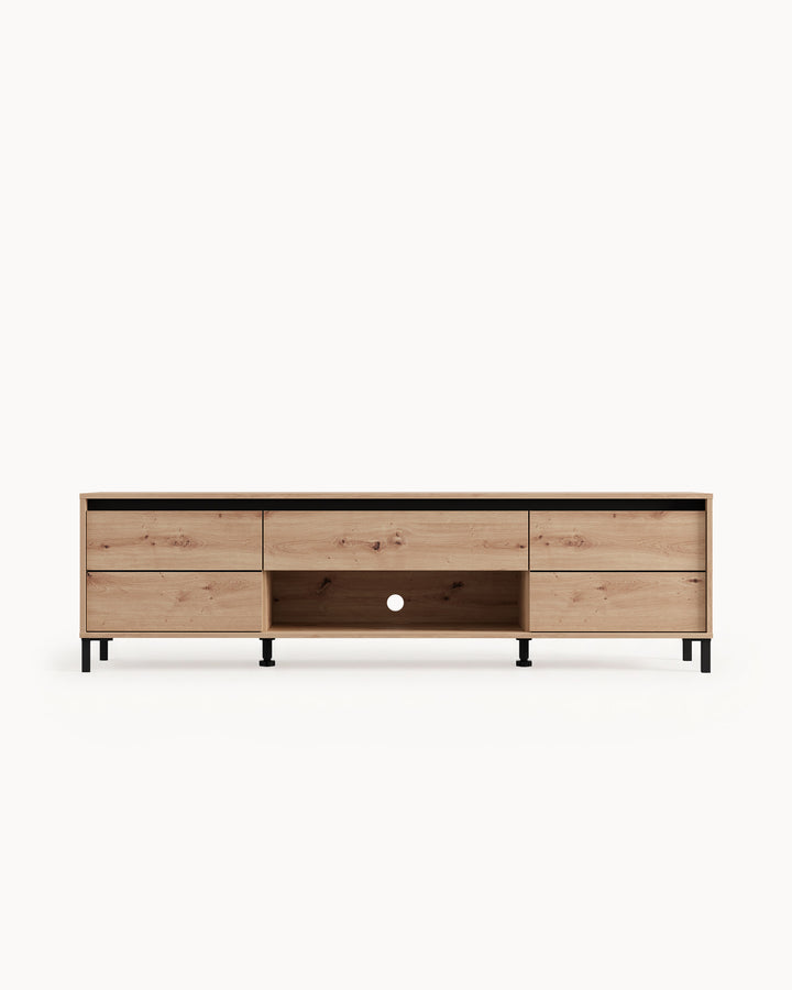BROWN TV cabinet with 2 doors and 1 drawer