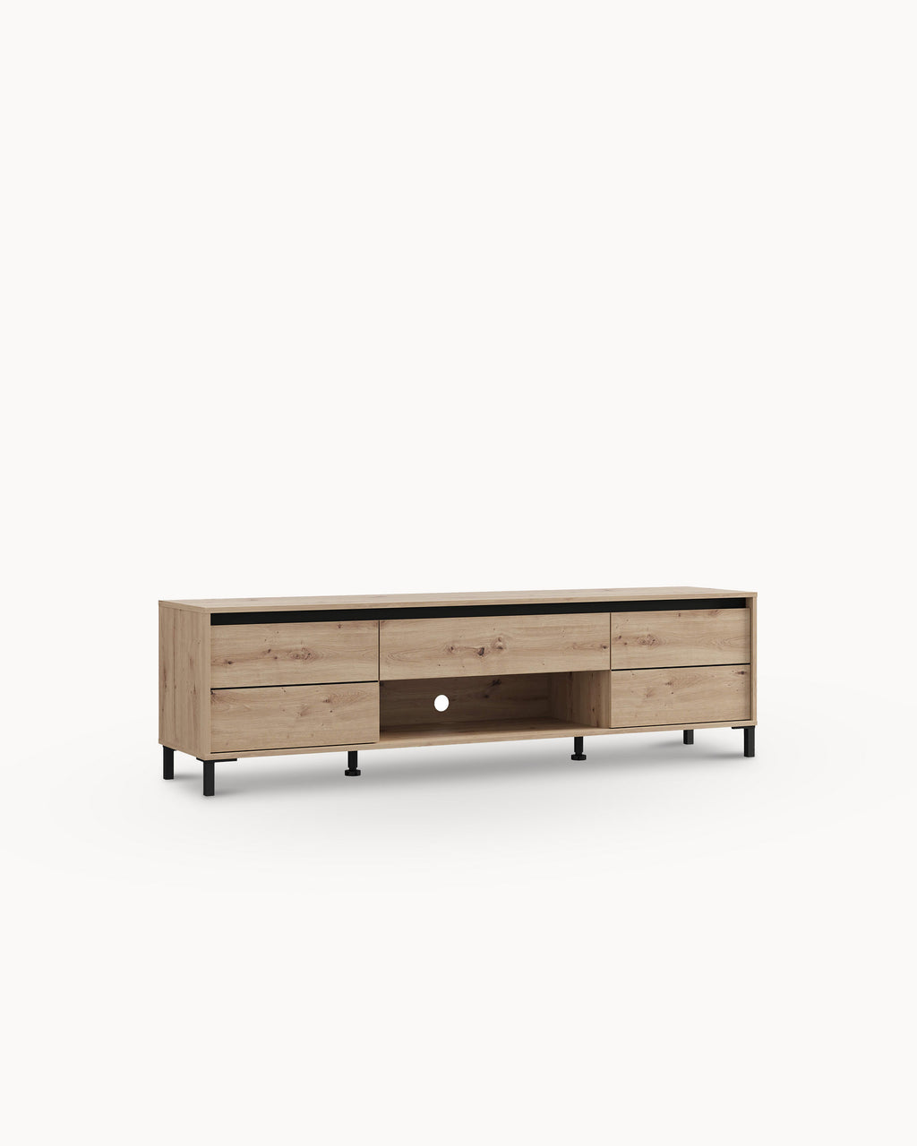 Mueble TV MARRÓN con 2 puertas y 1 cajón