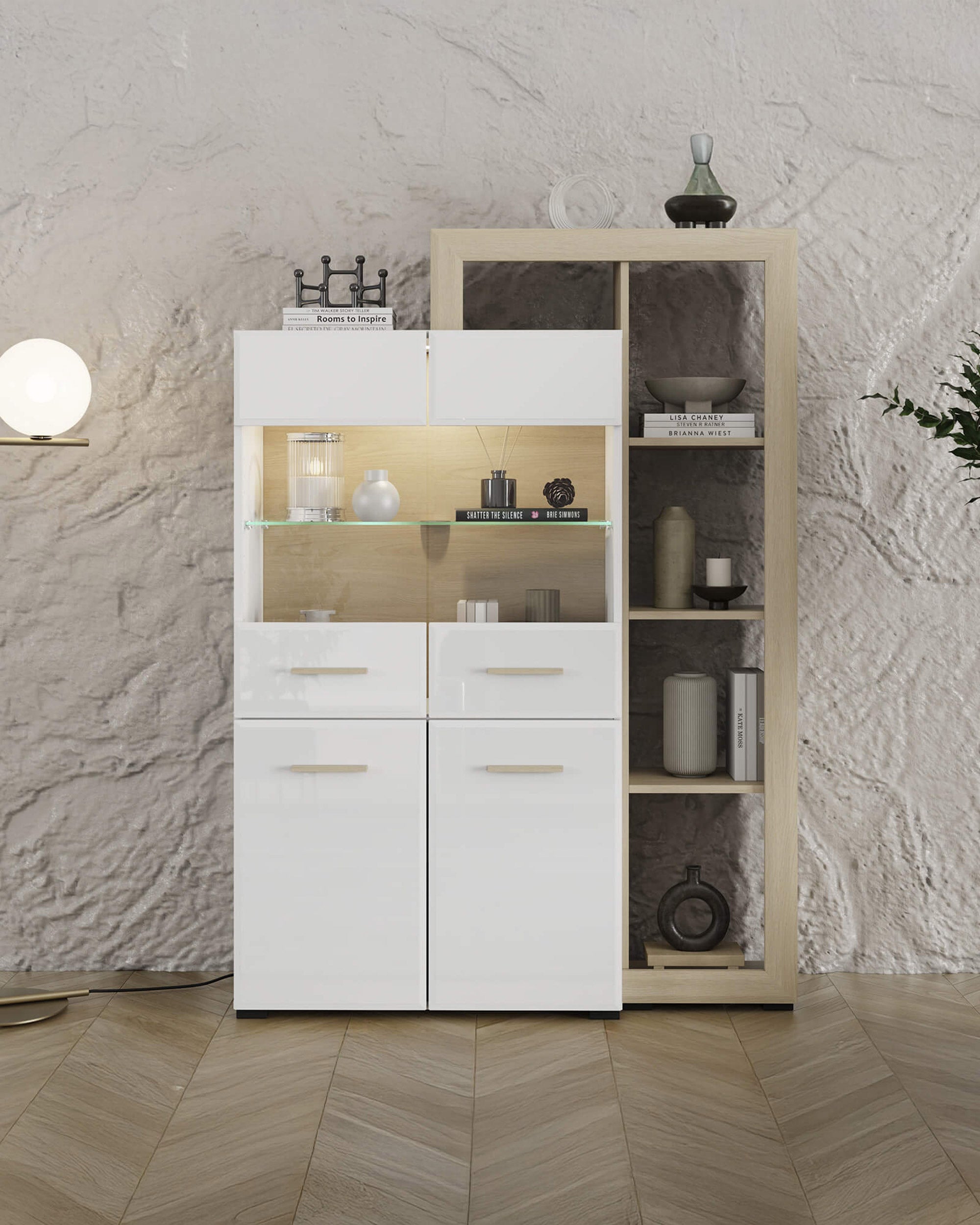 CARLOW bar cabinet with 2 doors