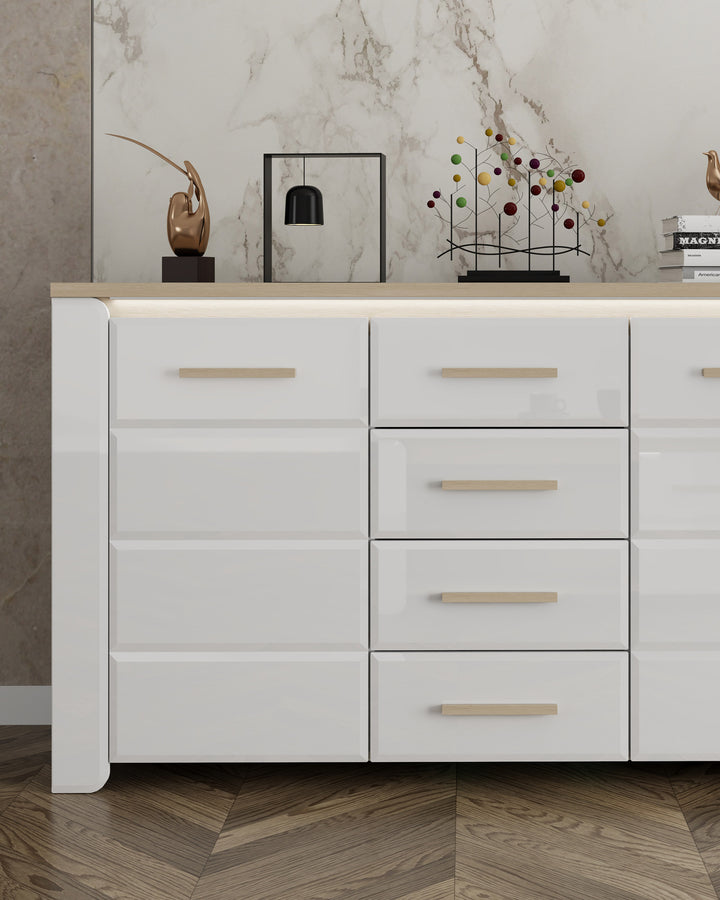 Aparador ABERDEEN com 2 portas e 4 gavetas