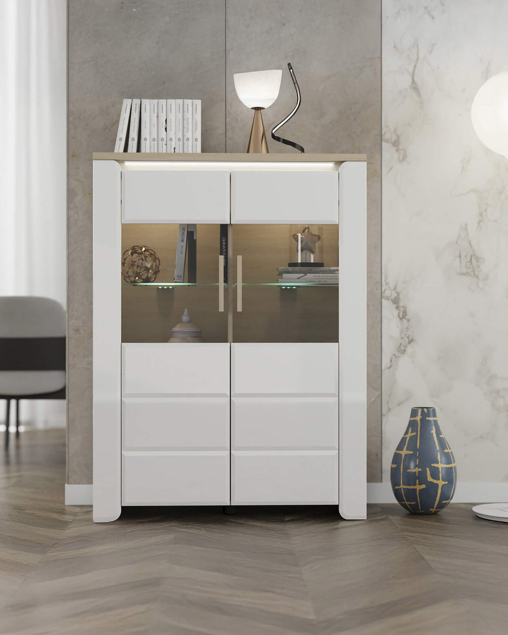 ABERDEEN bar unit with 2 doors