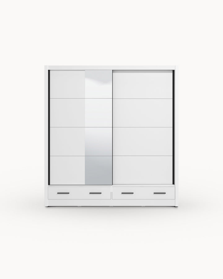 Roupeiro ALBI PLUS com 2 portas e 4 gavetas