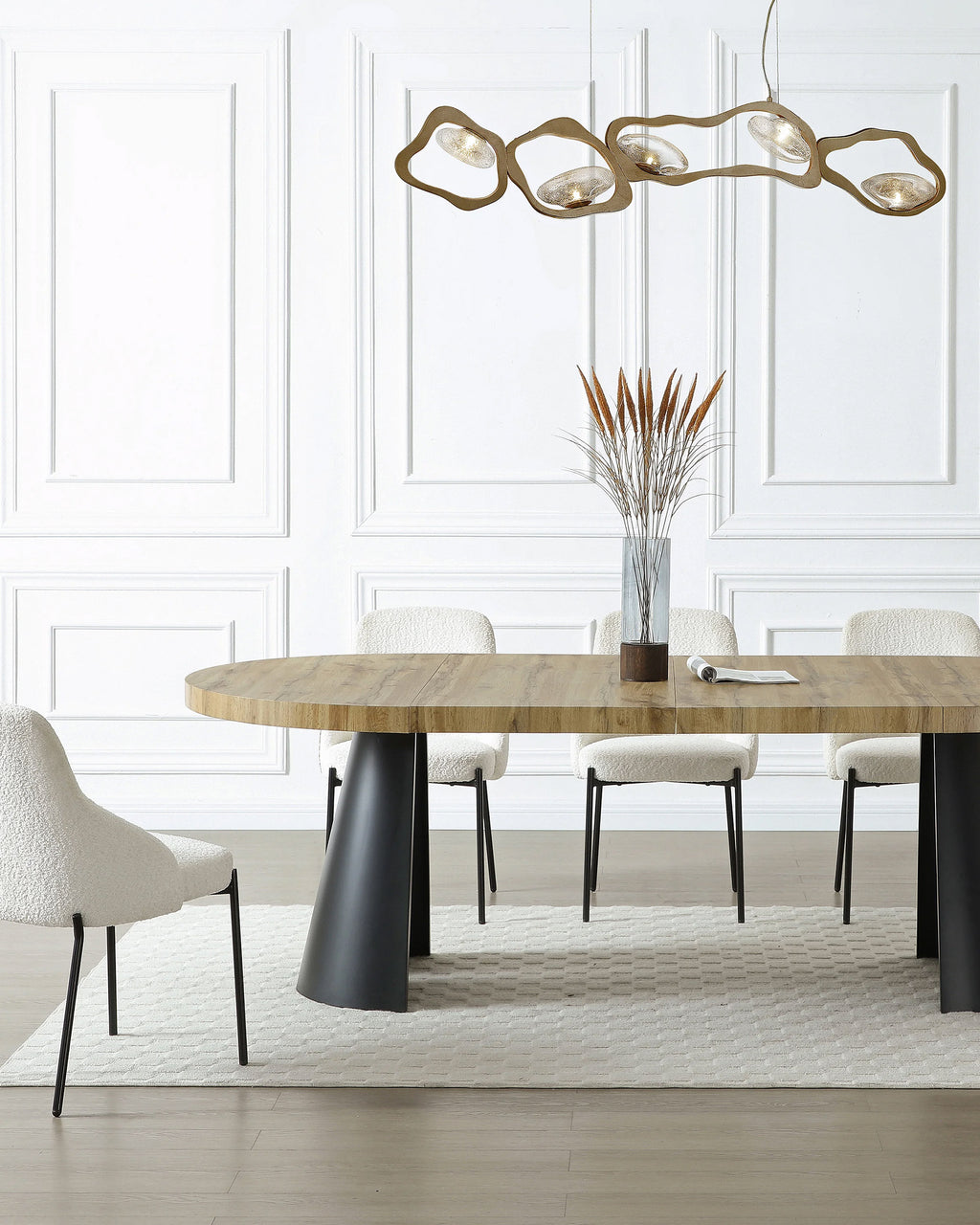 Mesa redonda extensível CHIARA (120-240cm)