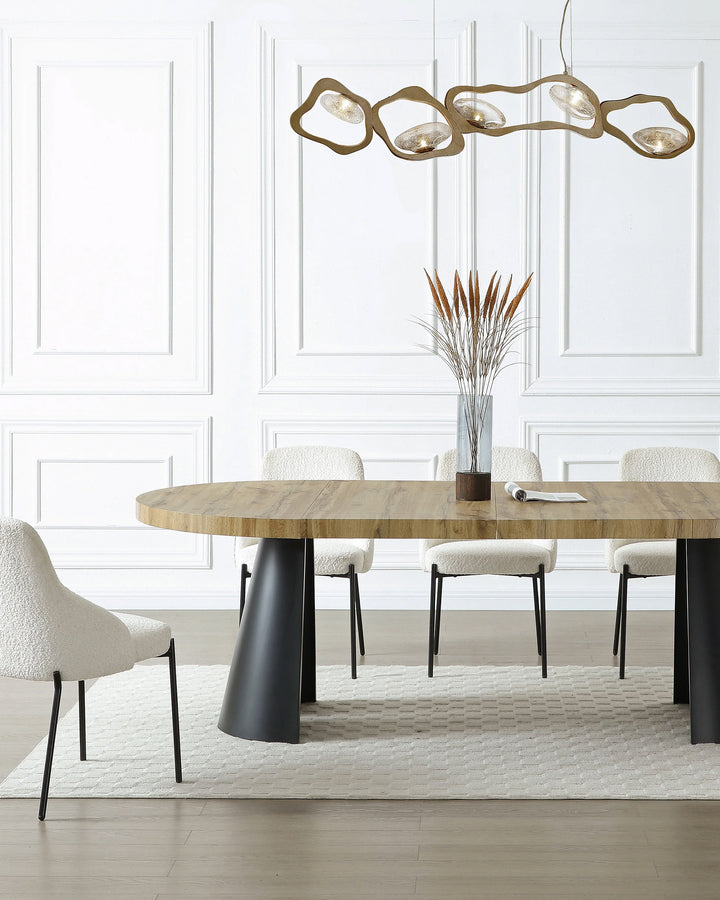 Mesa redonda extensível CHIARA (120-240cm)